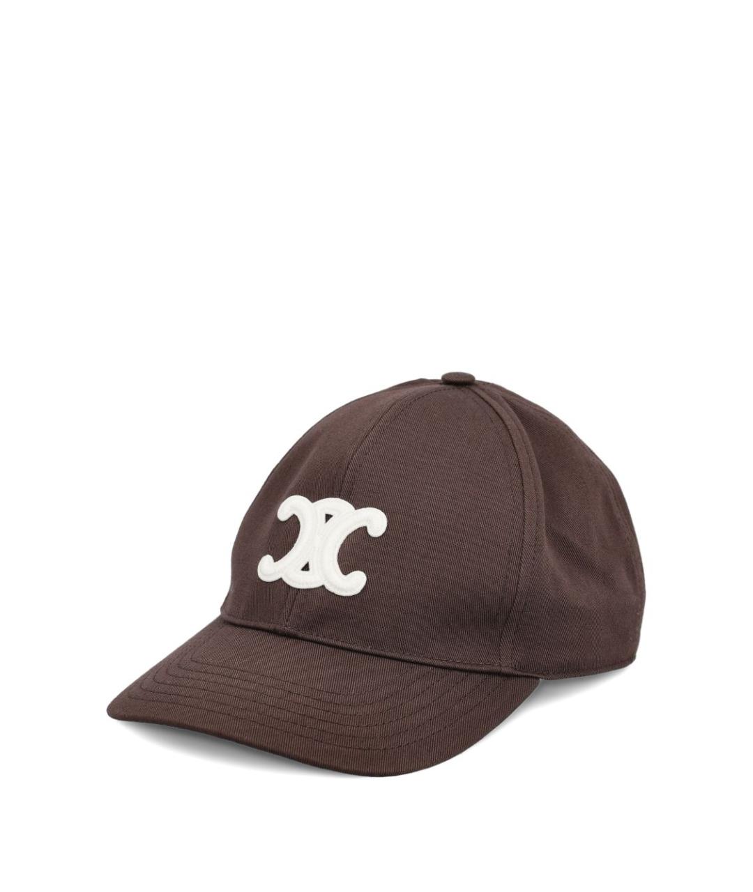 CELINE Коричневая хлопковая кепка, фото 2