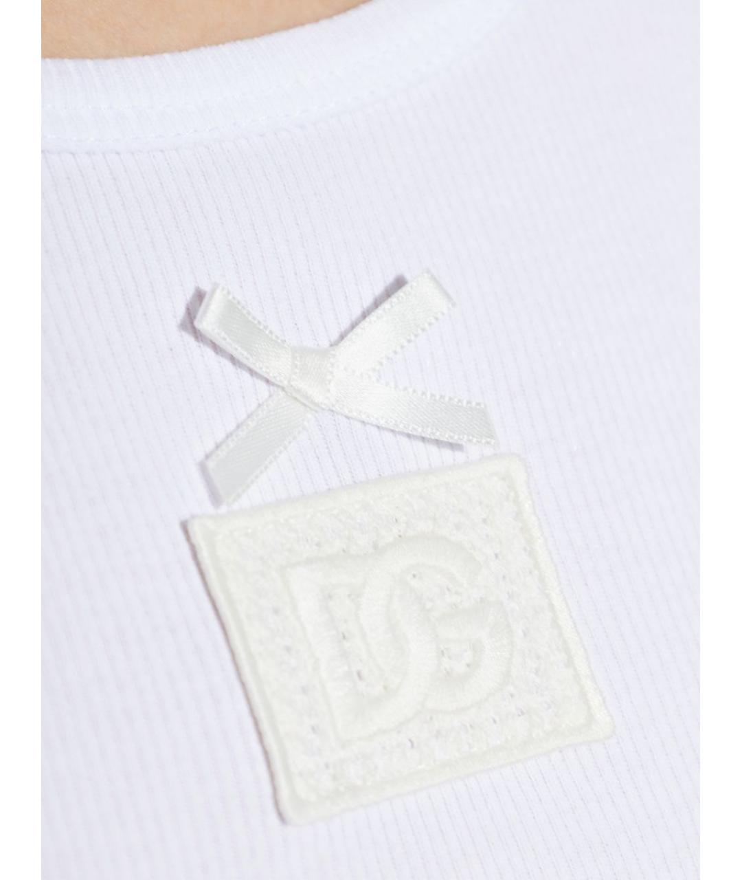 DOLCE&GABBANA Белая хлопковая майка, фото 2