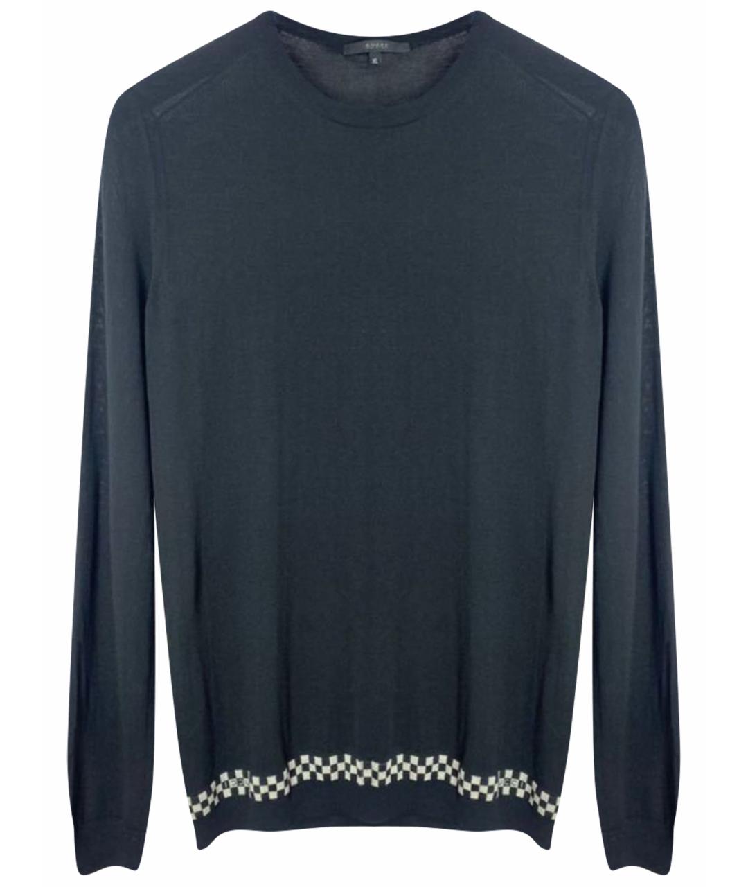 GUCCI Черный шерстяной джемпер / свитер, фото 1