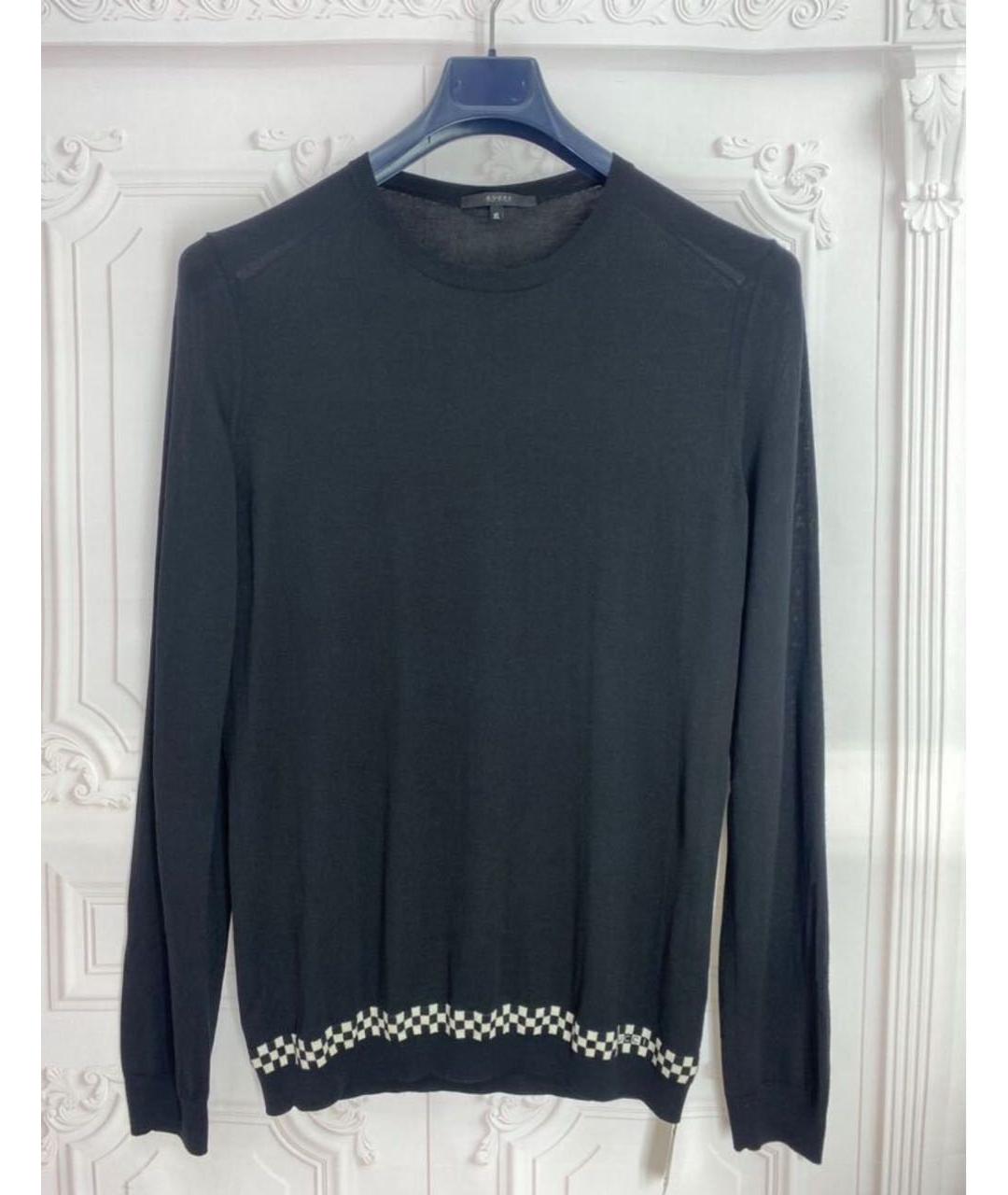 GUCCI Черный шерстяной джемпер / свитер, фото 8