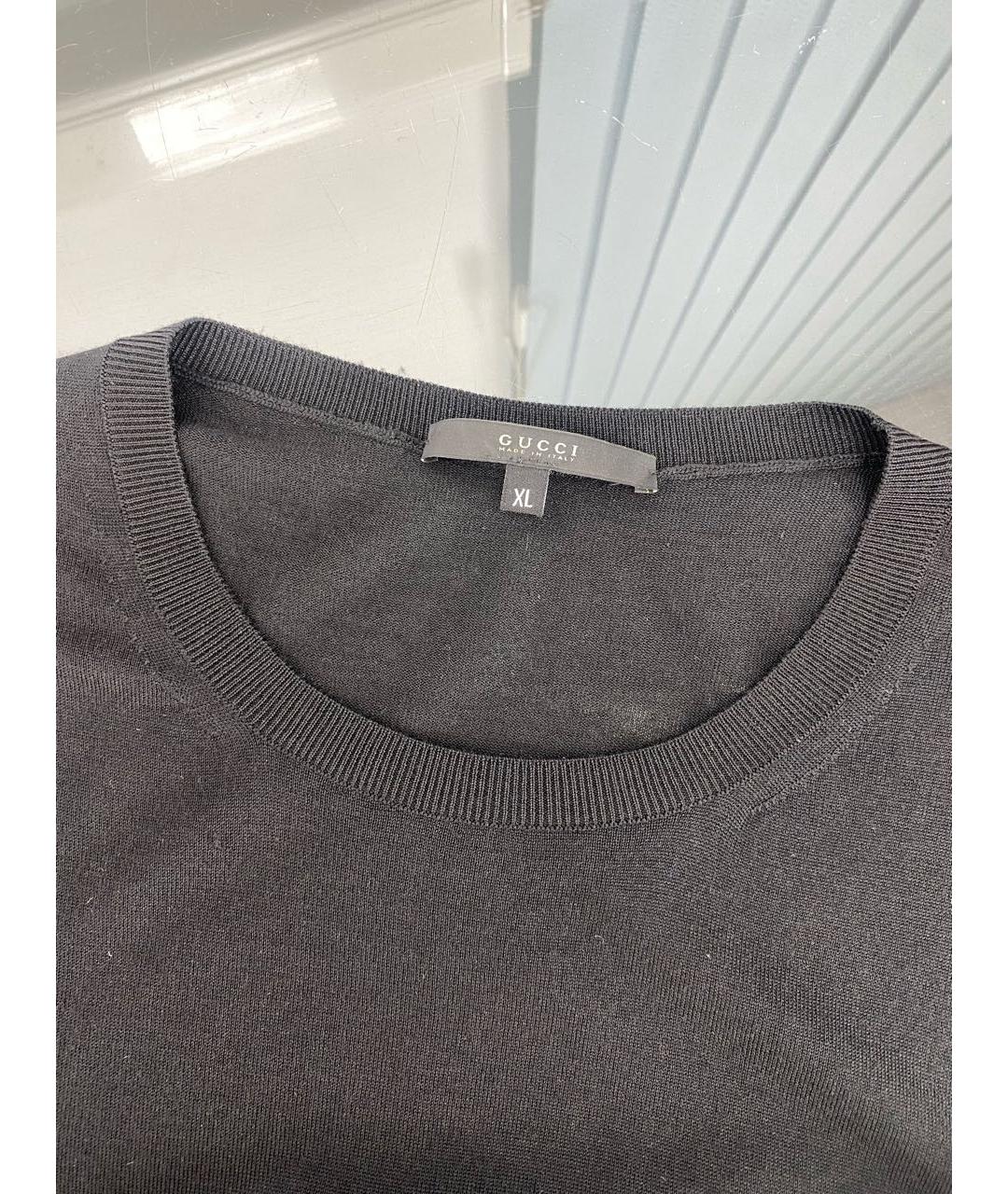 GUCCI Черный шерстяной джемпер / свитер, фото 4