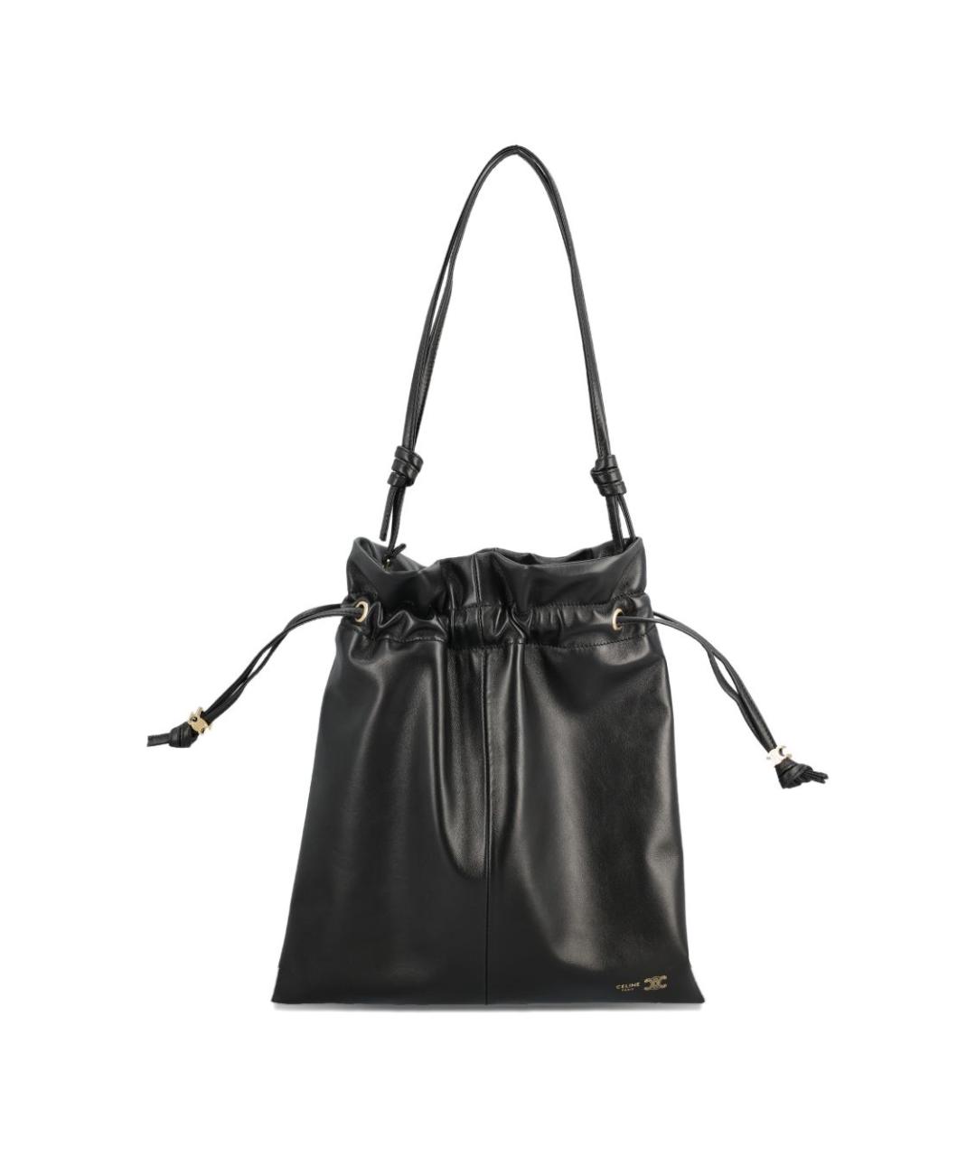 CELINE Черная кожаная сумка через плечо, фото 1
