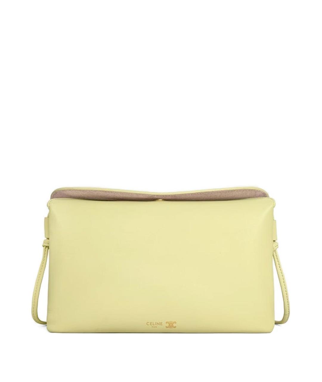 CELINE Желтая кожаная сумка через плечо, фото 1