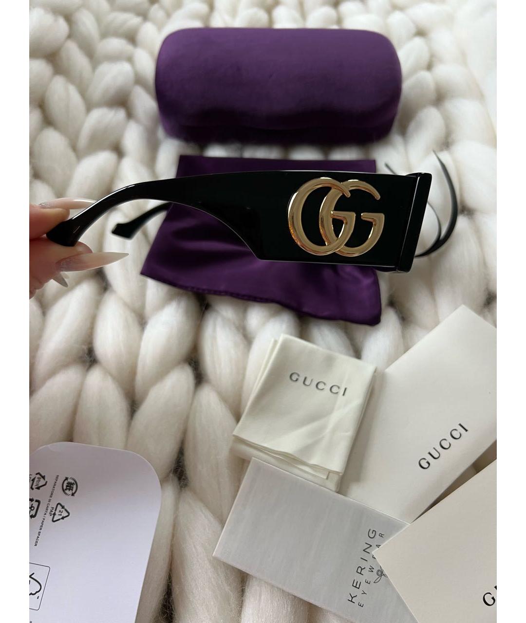 GUCCI Черные солнцезащитные очки, фото 3