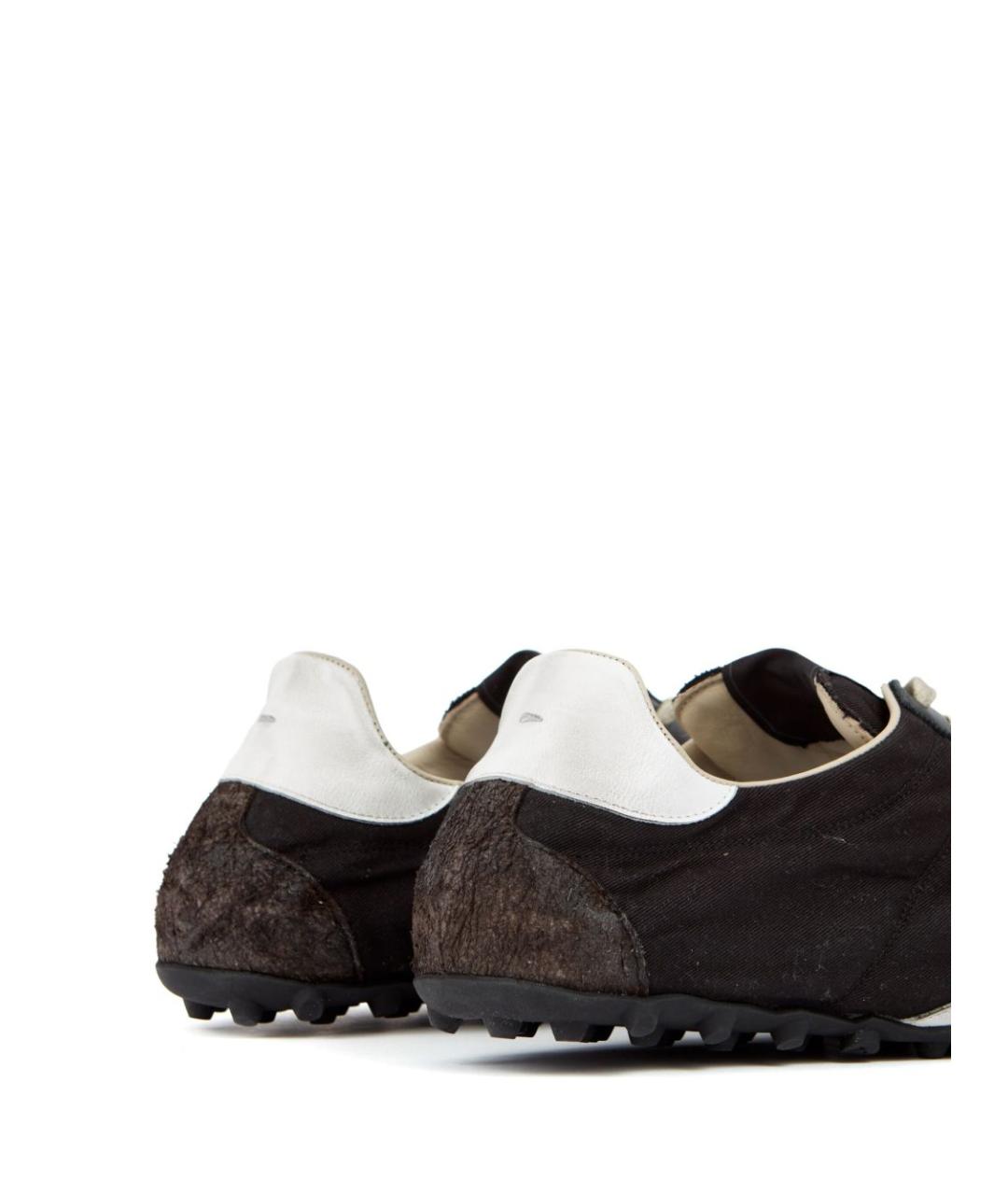 MAISON MARGIELA Черные текстильные низкие кроссовки / кеды, фото 7