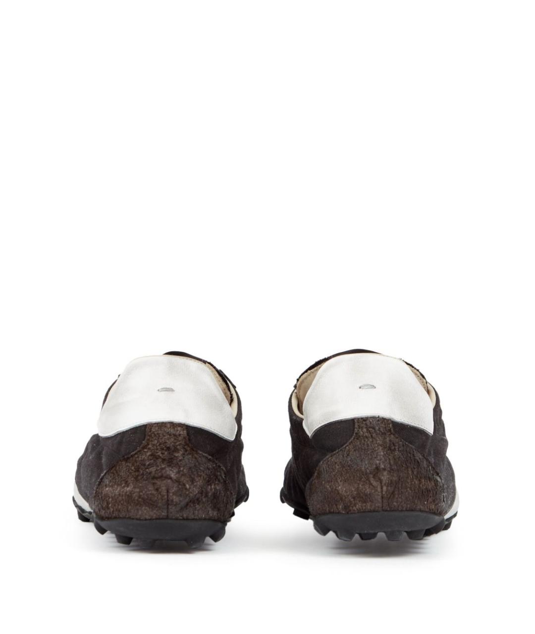 MAISON MARGIELA Черные текстильные низкие кроссовки / кеды, фото 2