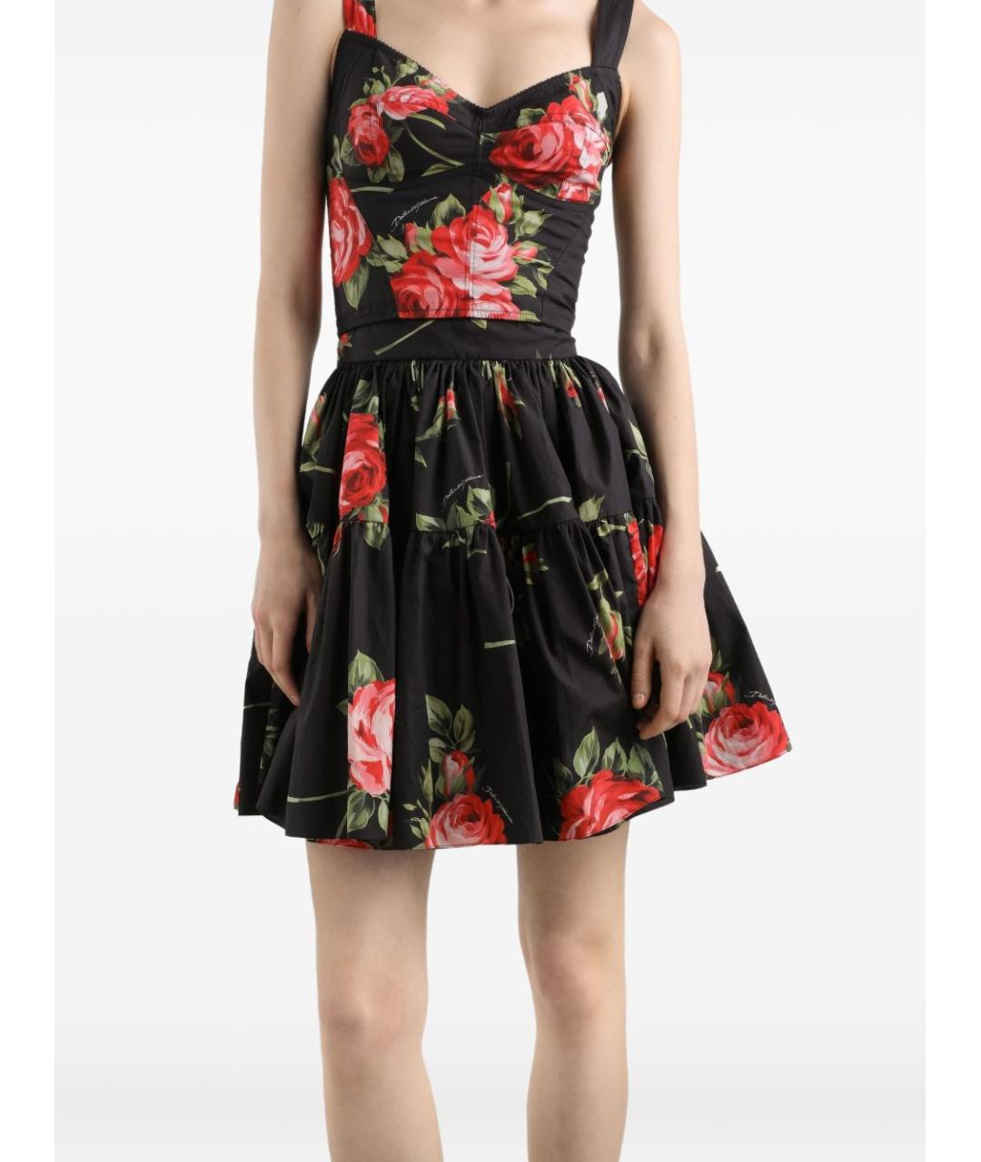 DOLCE&GABBANA Мульти хлопковая юбка миди, фото 4