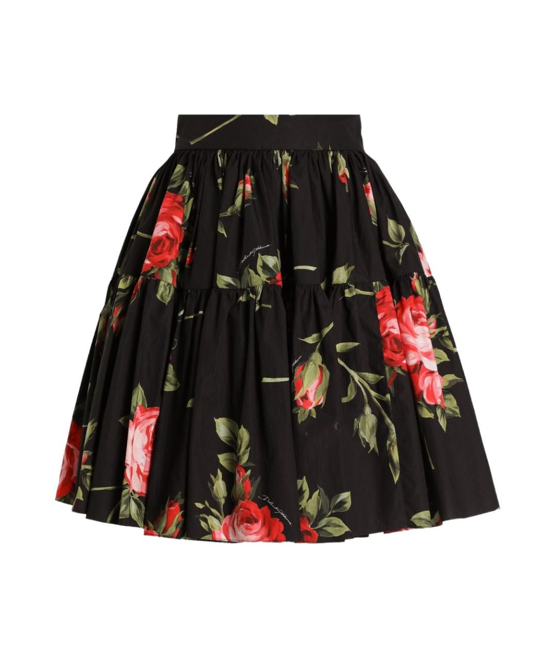 DOLCE&GABBANA Мульти хлопковая юбка миди, фото 1