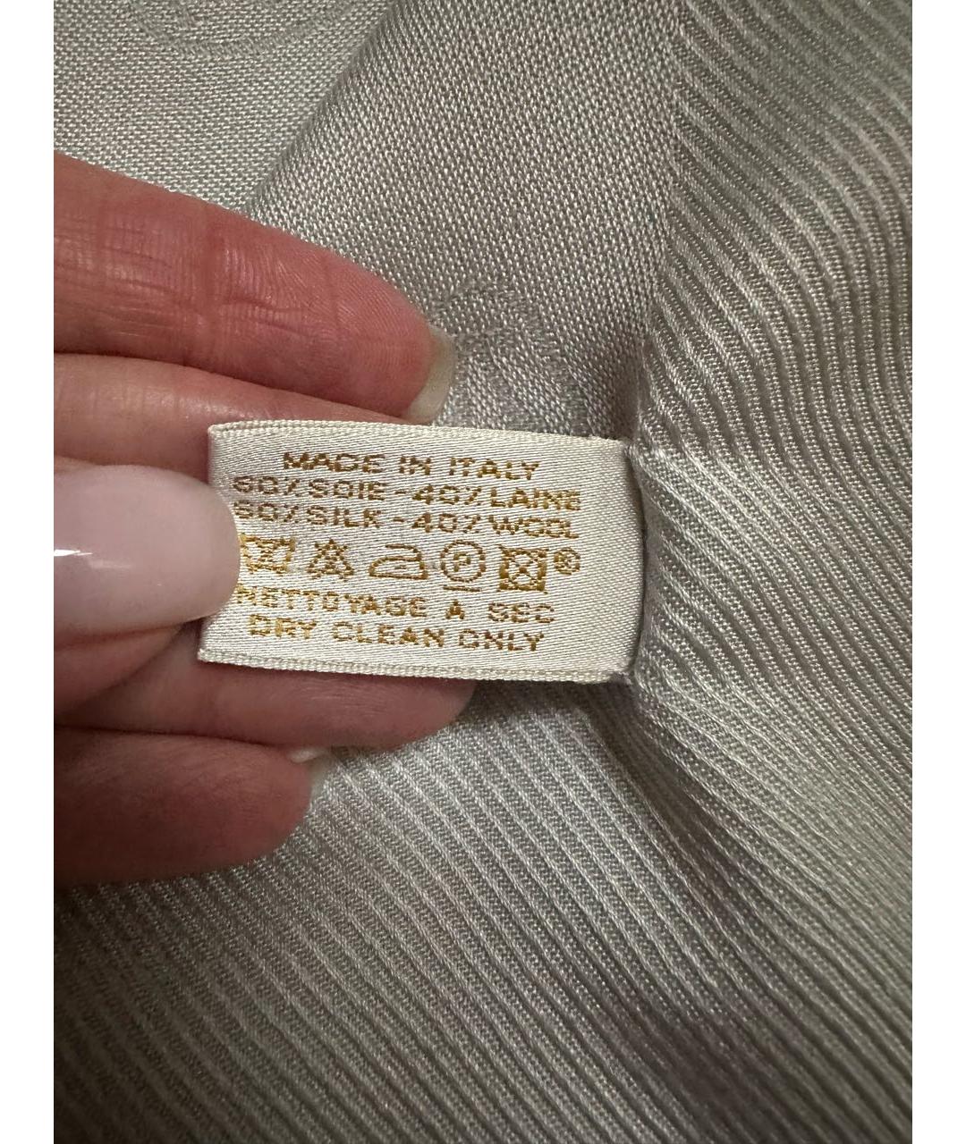 CARTIER Серый кашемировый платок, фото 4