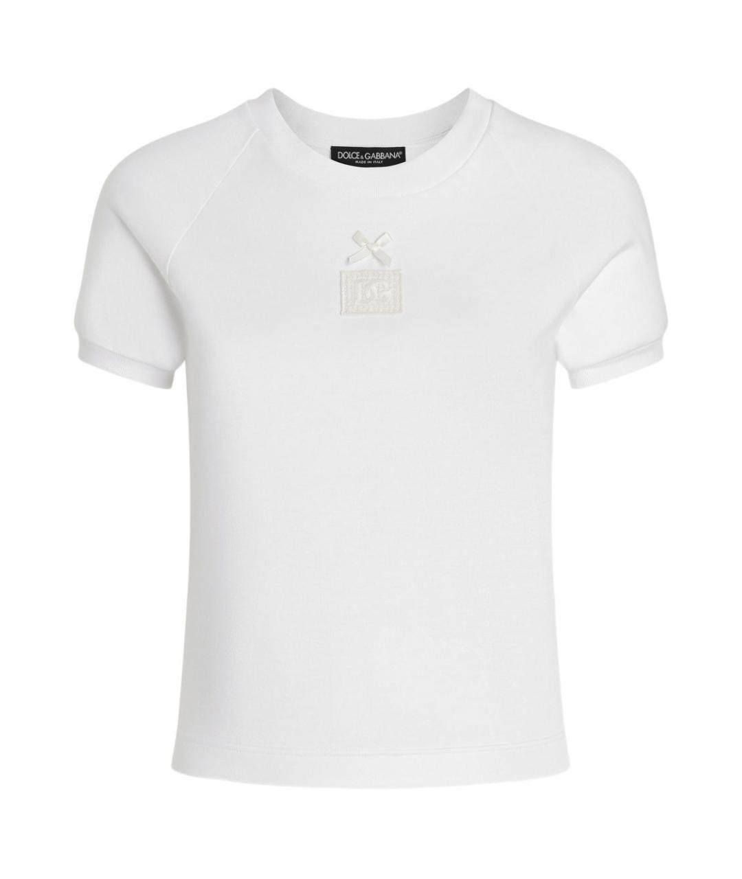 DOLCE&GABBANA Белая хлопковая футболка, фото 1