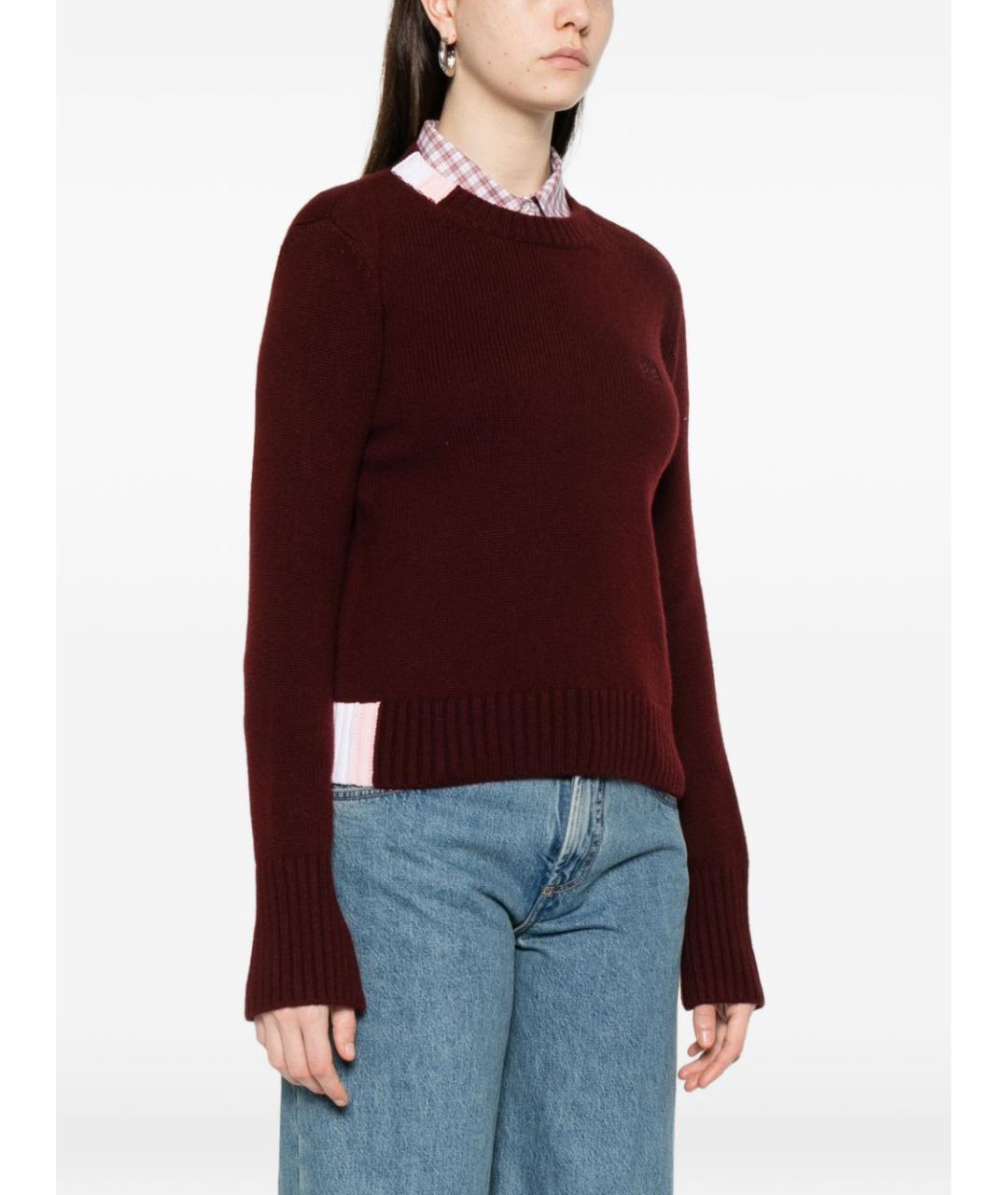 LOEWE Бордовый кашемировый джемпер / свитер, фото 3