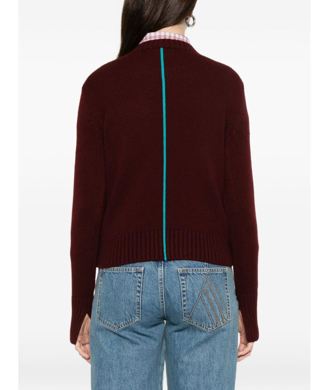 LOEWE Бордовый кашемировый джемпер / свитер, фото 4