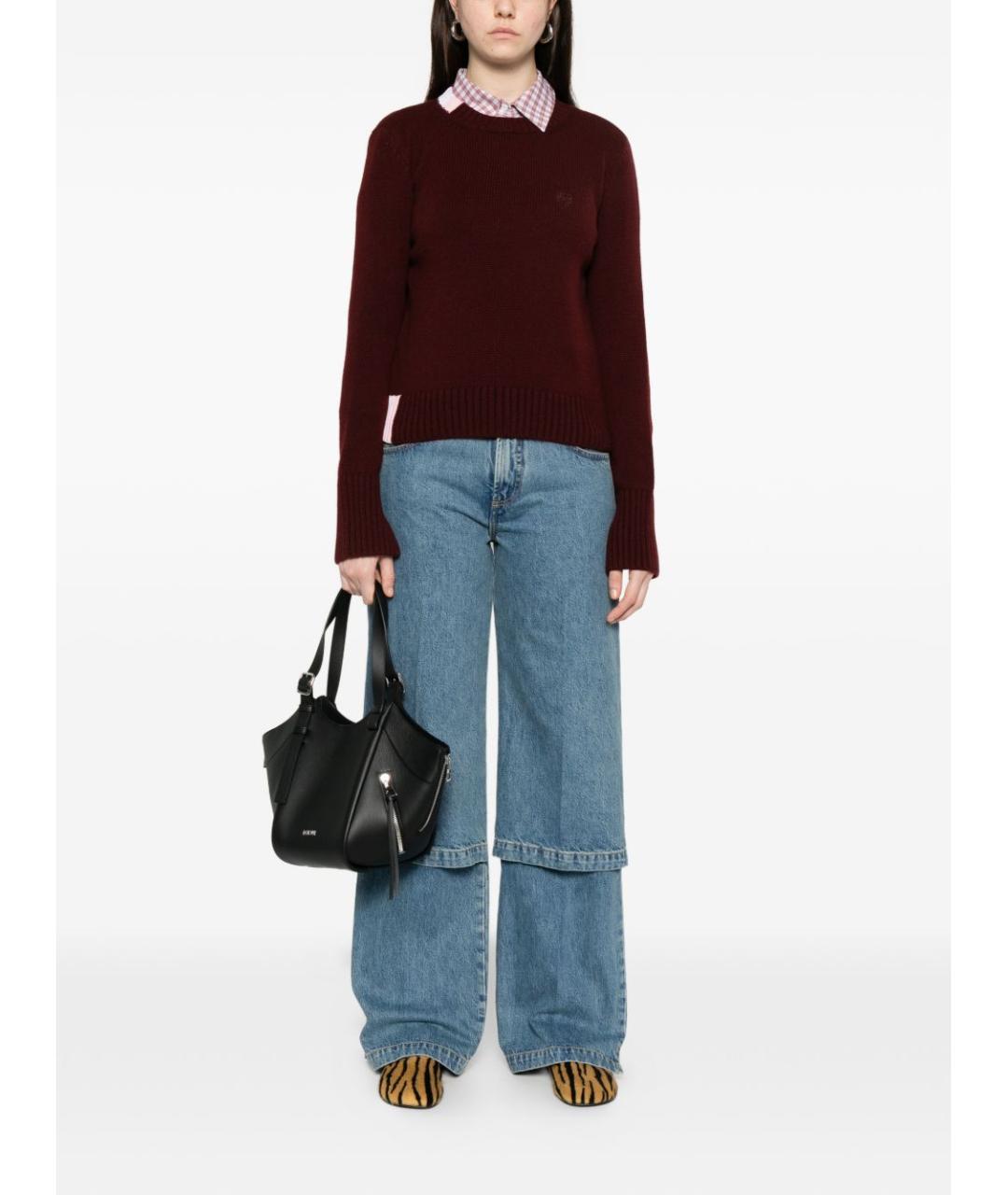 LOEWE Бордовый кашемировый джемпер / свитер, фото 2