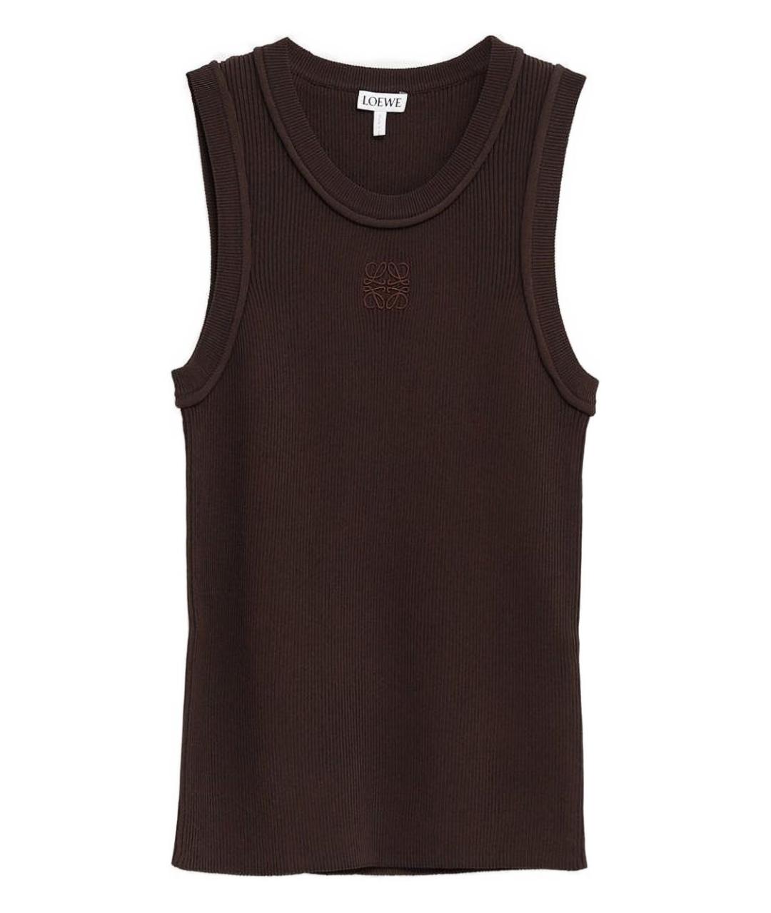 LOEWE Коричневая майка, фото 1