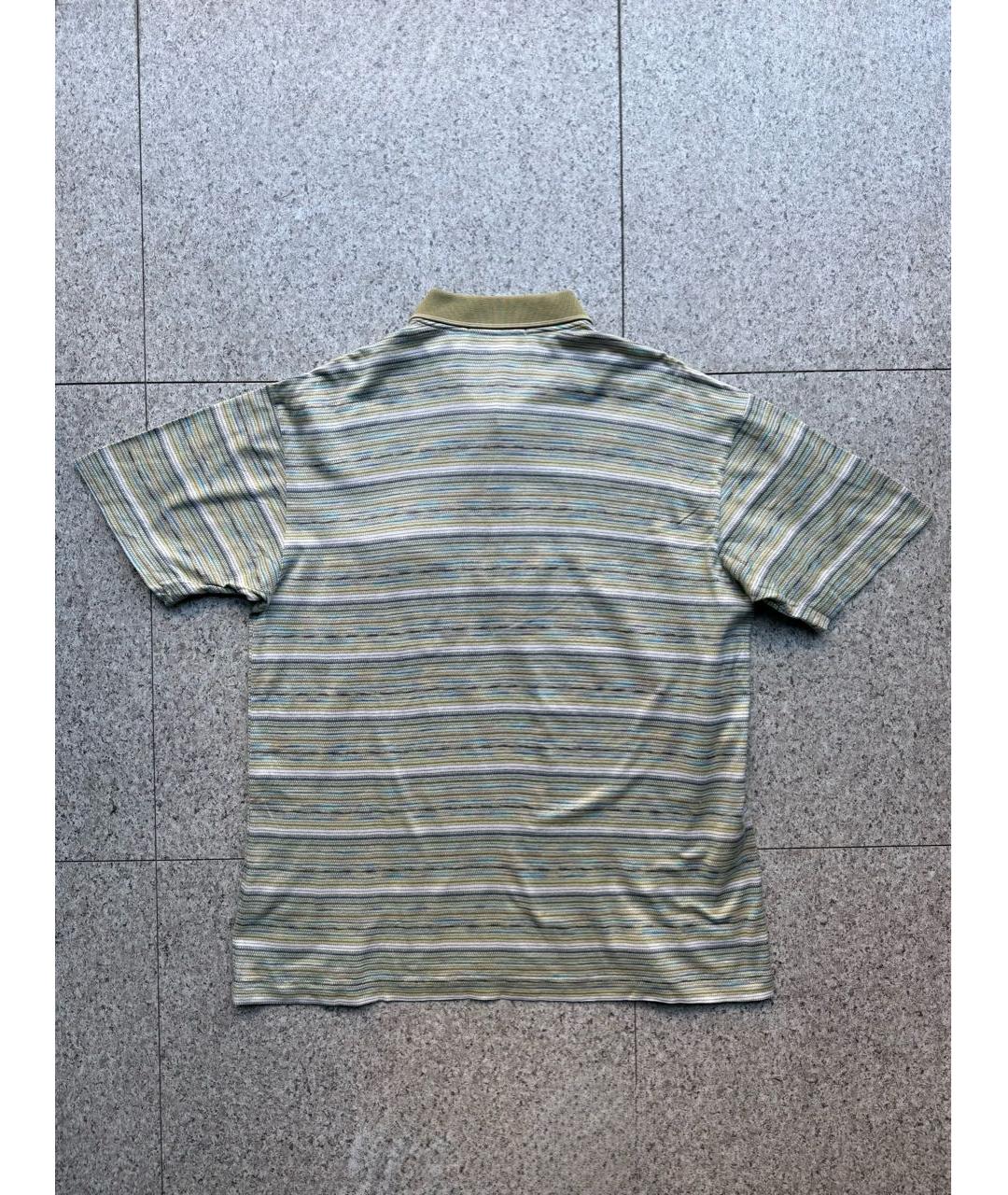 SAINT LAURENT Мульти хлопковое поло с коротким рукавом, фото 8