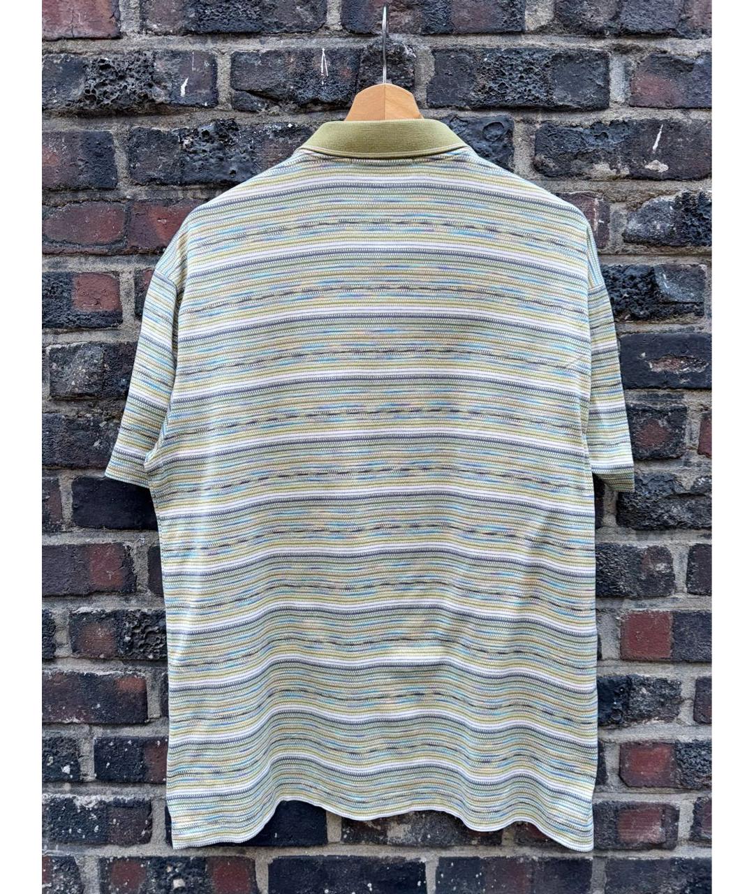 SAINT LAURENT Мульти хлопковое поло с коротким рукавом, фото 6