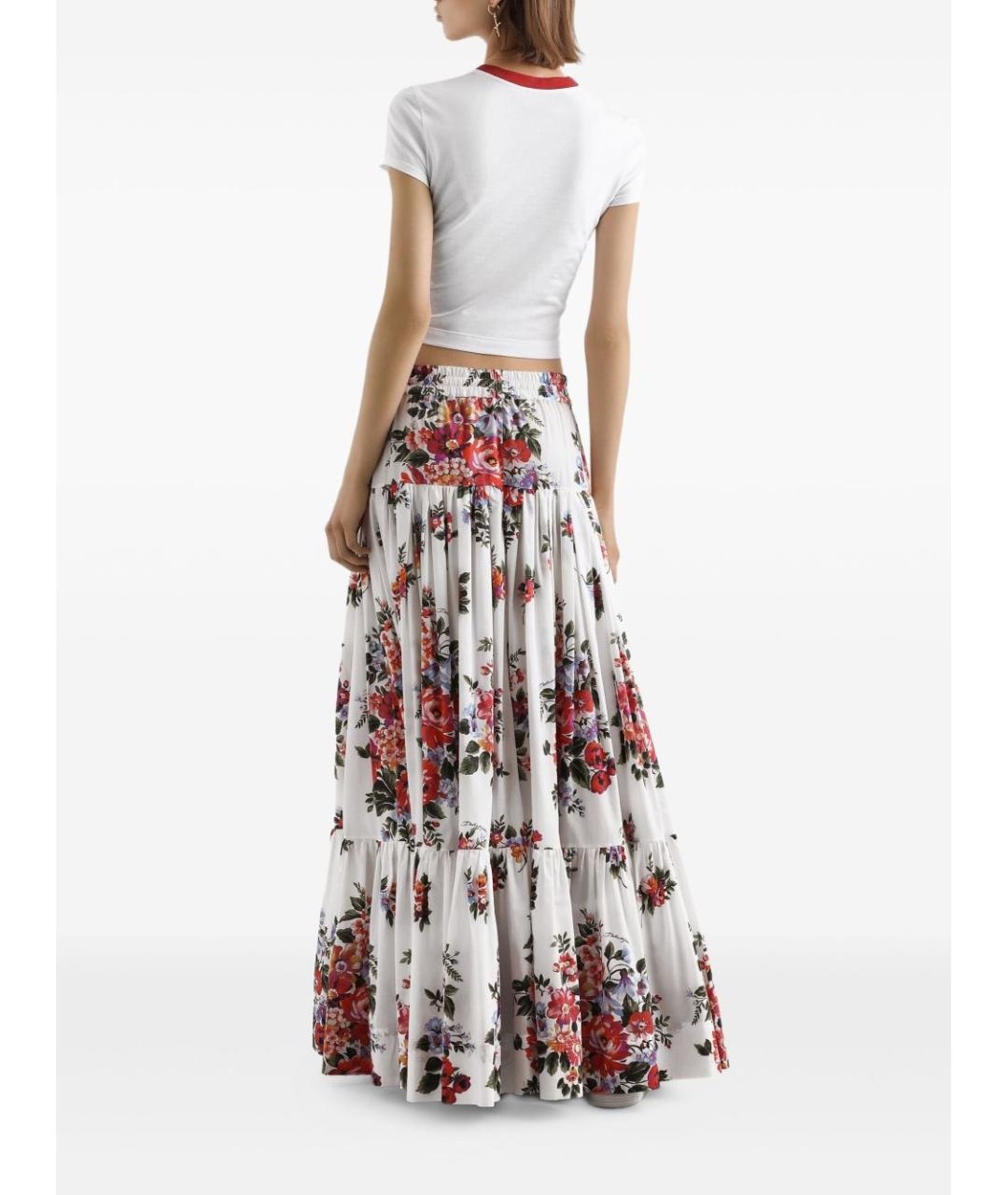 DOLCE&GABBANA Мульти хлопковая юбка макси, фото 2