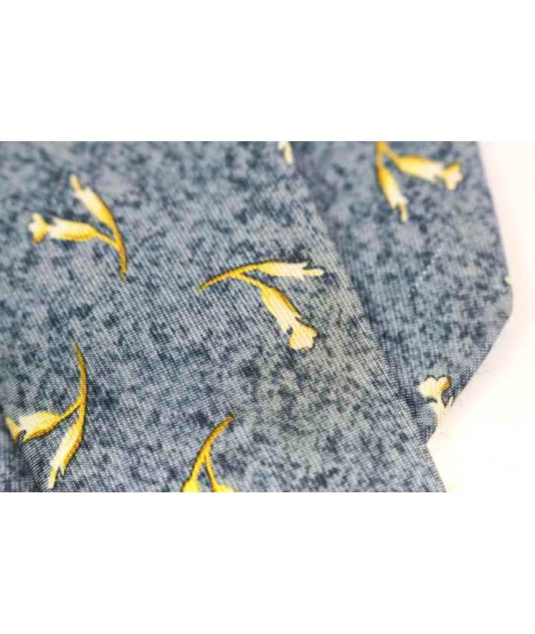 SAINT LAURENT Синий шелковый галстук, фото 6