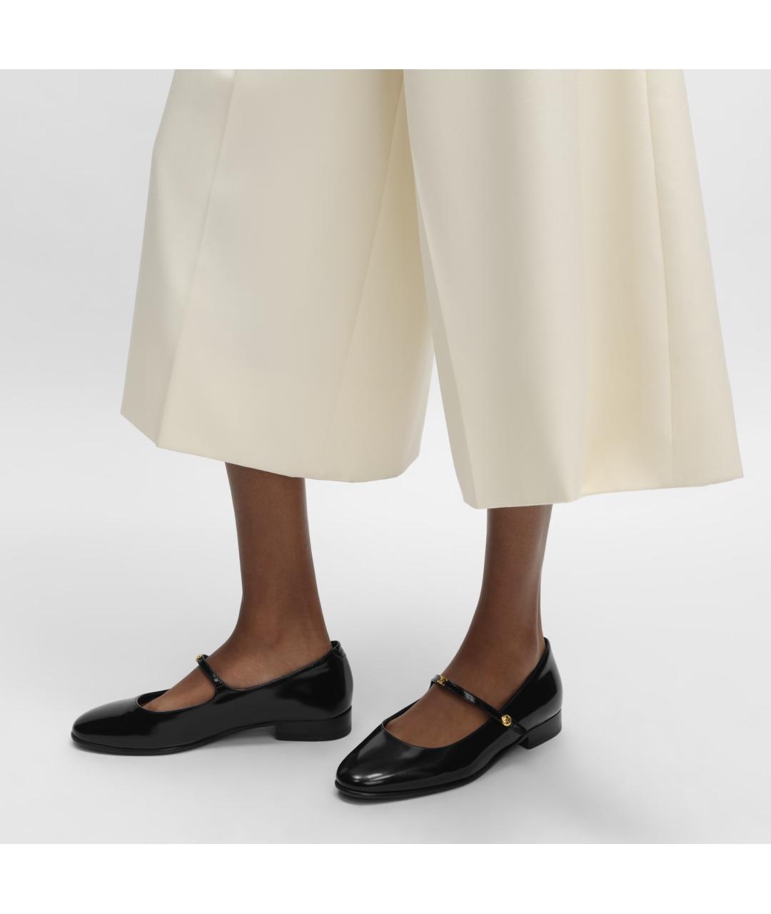 CELINE Черные балетки из лакированной кожи, фото 3