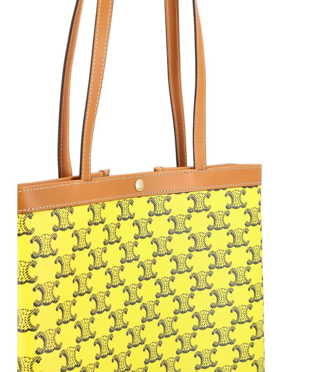 CELINE Желтая сумка тоут, фото 3