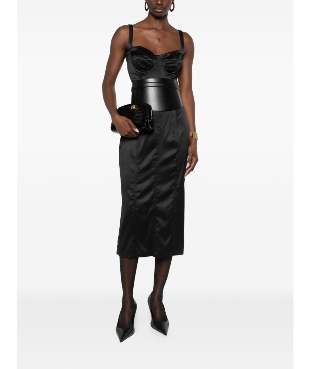 DOLCE&GABBANA Черное шелковое вечернее платье, фото 4