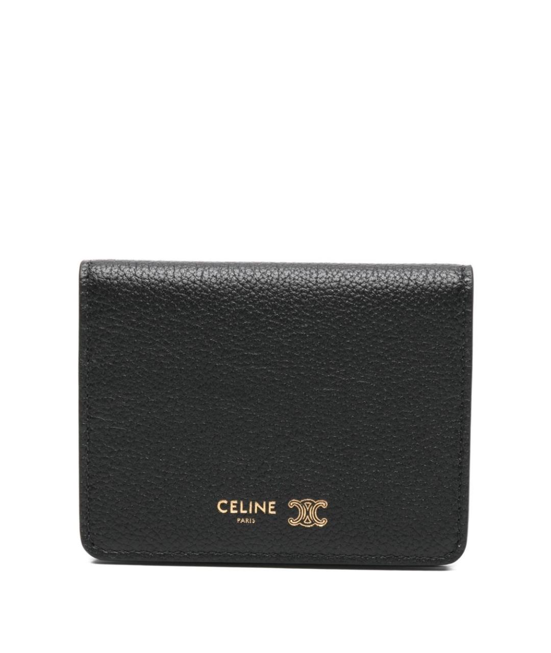 CELINE Черный кожаный кошелек, фото 1