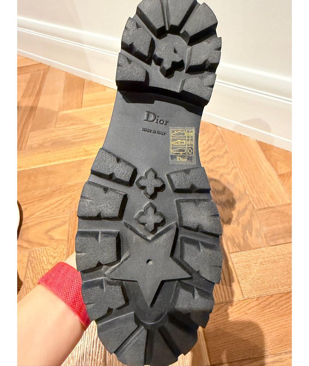 CHRISTIAN DIOR Черные кожаные полусапоги, фото 7