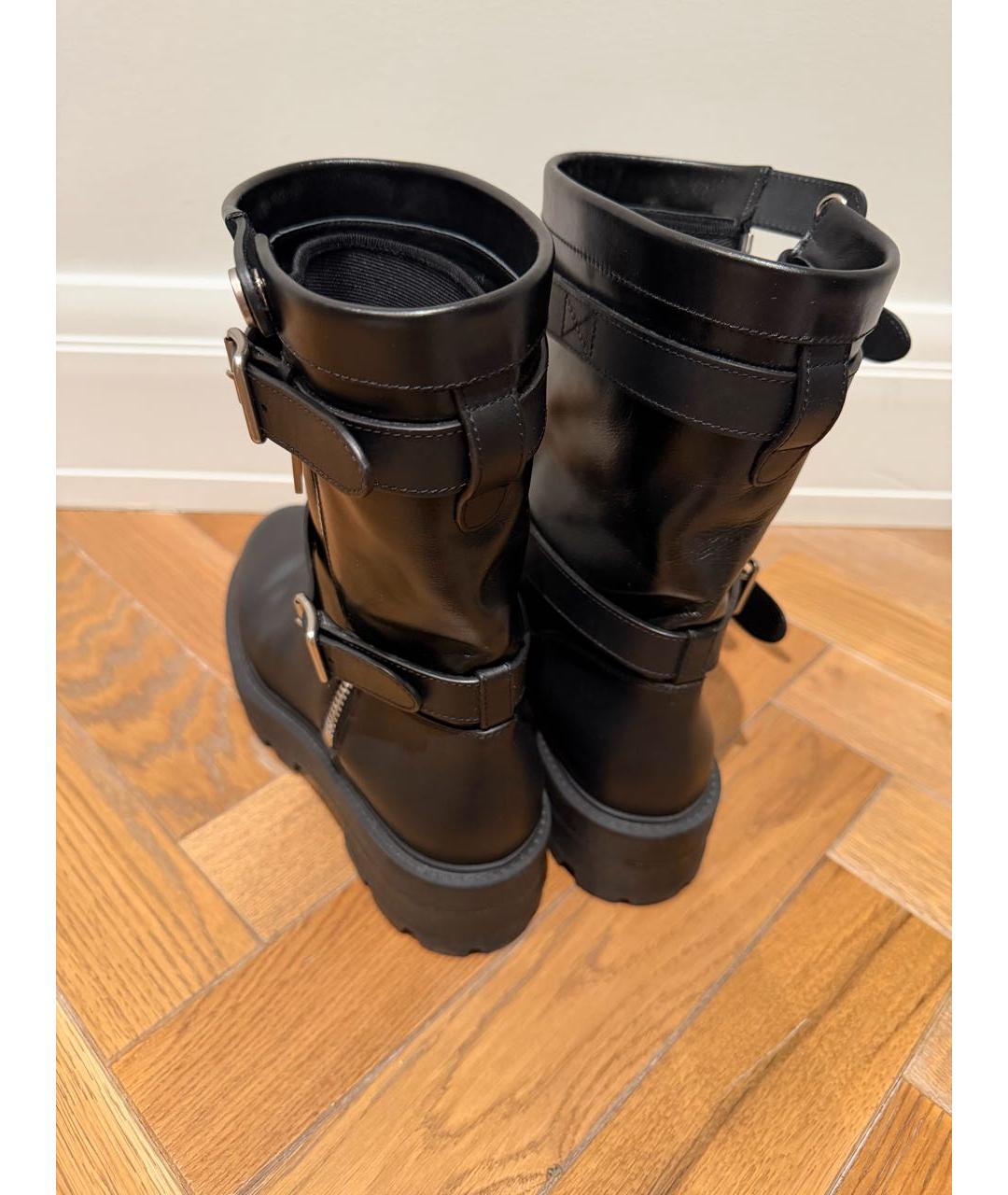 CHRISTIAN DIOR Черные кожаные полусапоги, фото 5