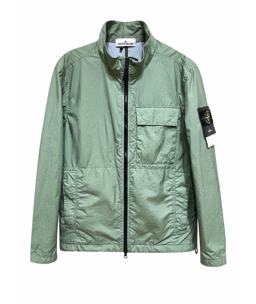 STONE ISLAND Зеленая полиэстеровая куртка, фото 1