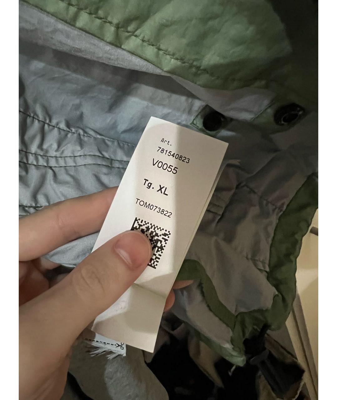 STONE ISLAND Зеленая полиэстеровая куртка, фото 6