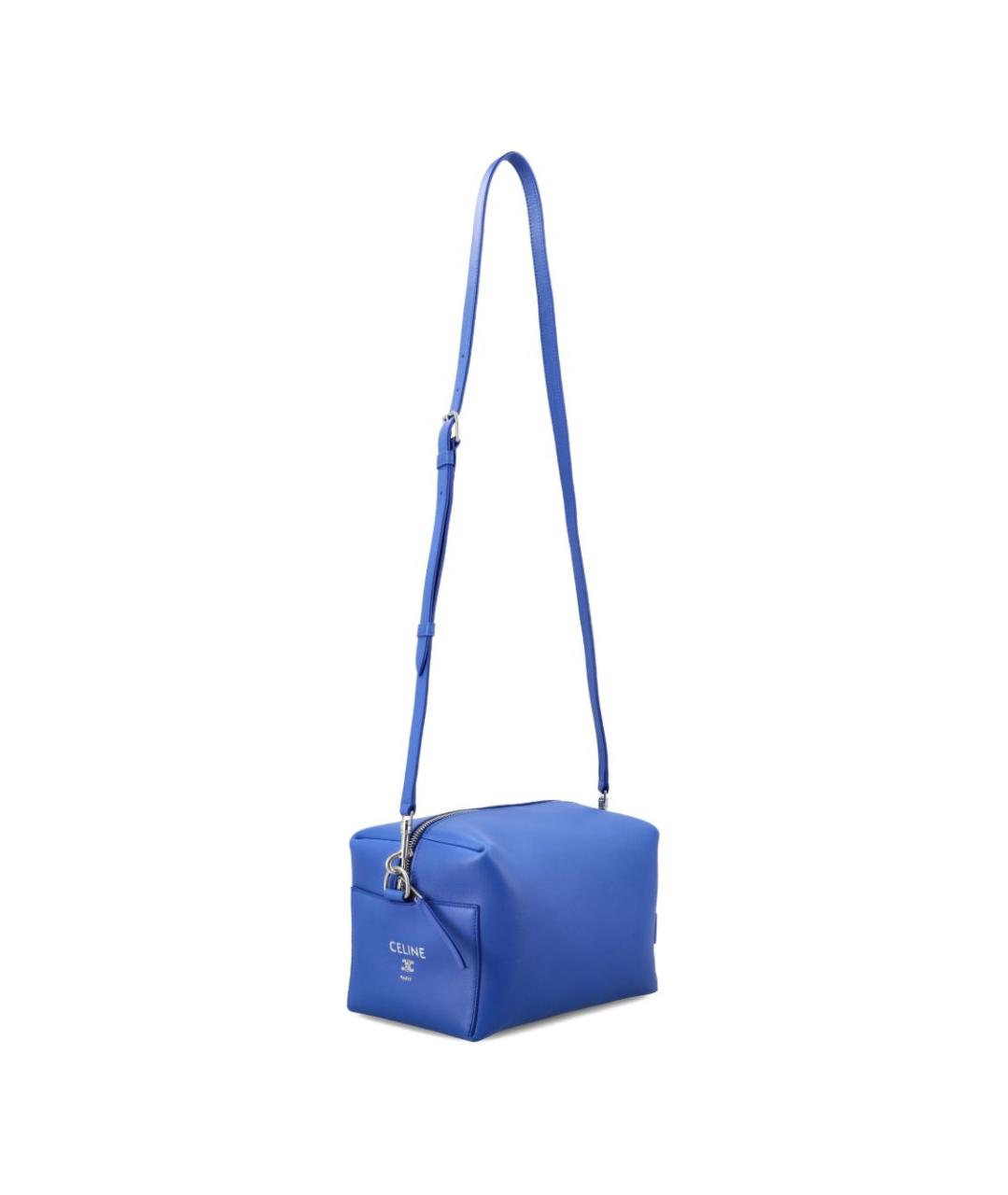CELINE Синяя кожаная сумка на плечо, фото 2