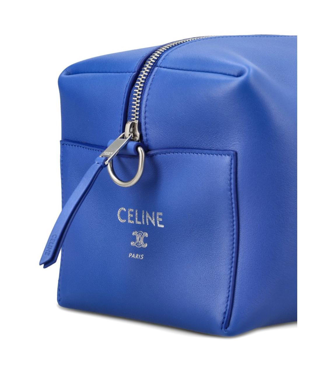 CELINE Синяя кожаная сумка на плечо, фото 3