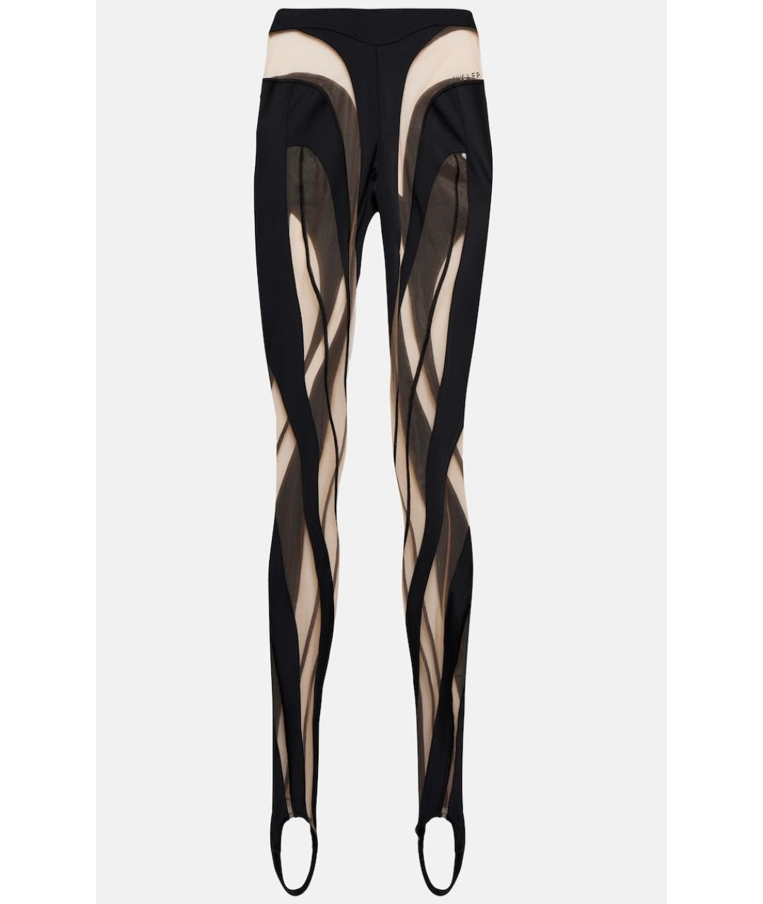 MUGLER Черные полиамидовые леггинсы и велосипедки, фото 8