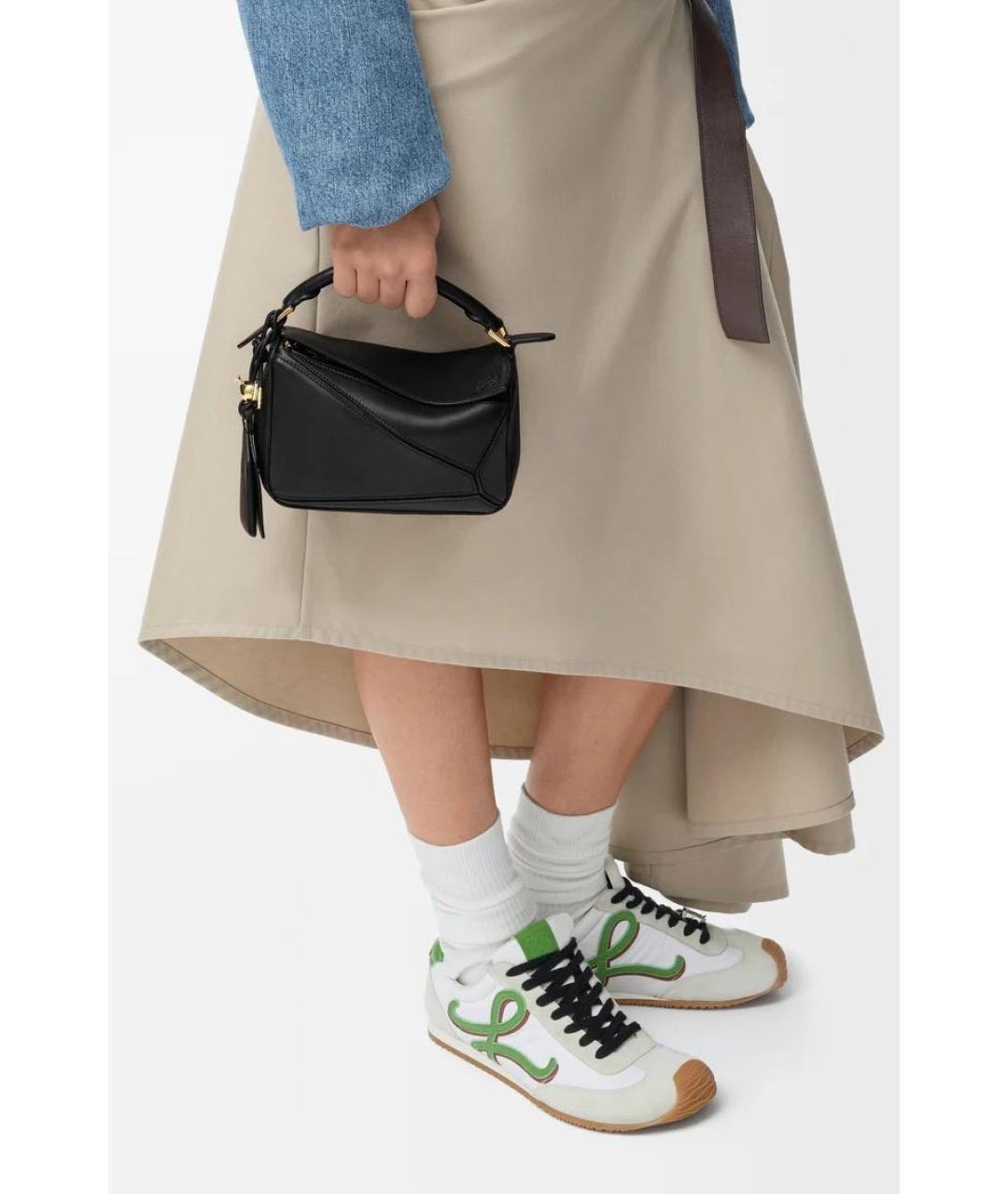 LOEWE Черная кожаная сумка через плечо, фото 2