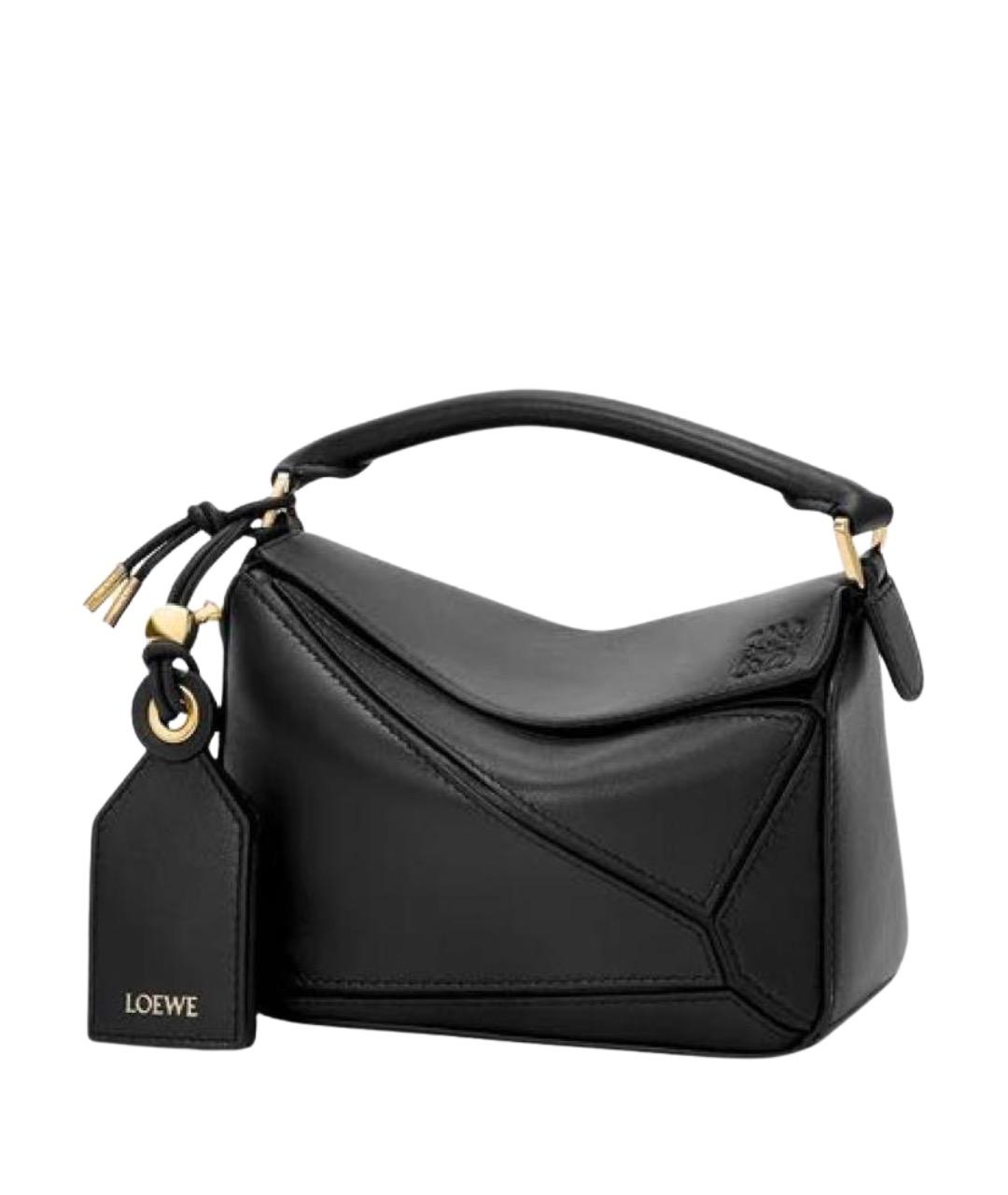 LOEWE Черная кожаная сумка через плечо, фото 1