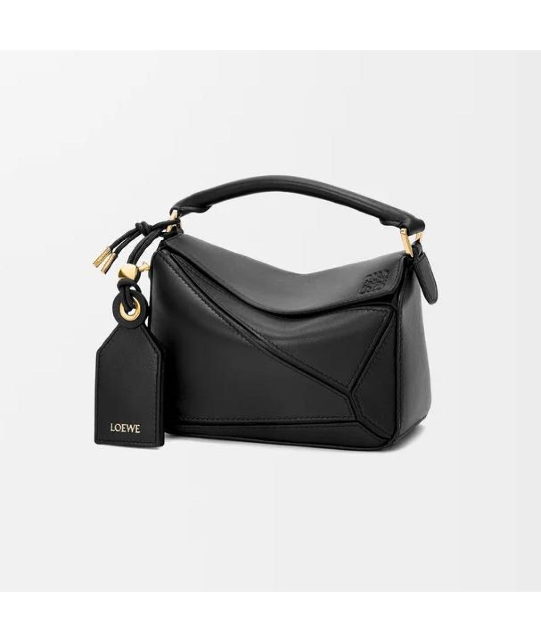 LOEWE Черная кожаная сумка через плечо, фото 6