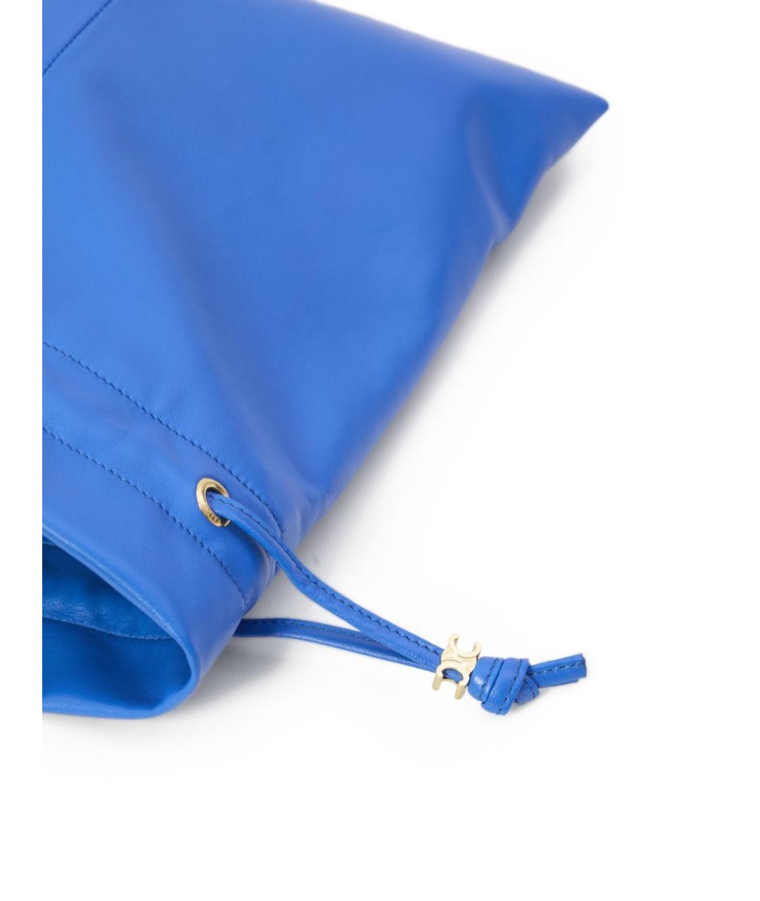 CELINE Синяя кожаная сумка через плечо, фото 4