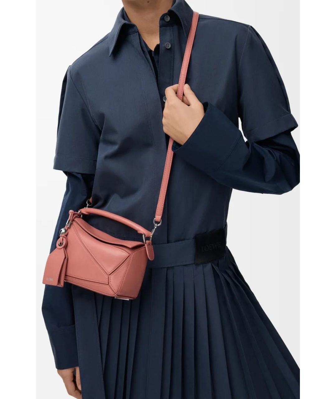 LOEWE Розовая кожаная сумка через плечо, фото 3