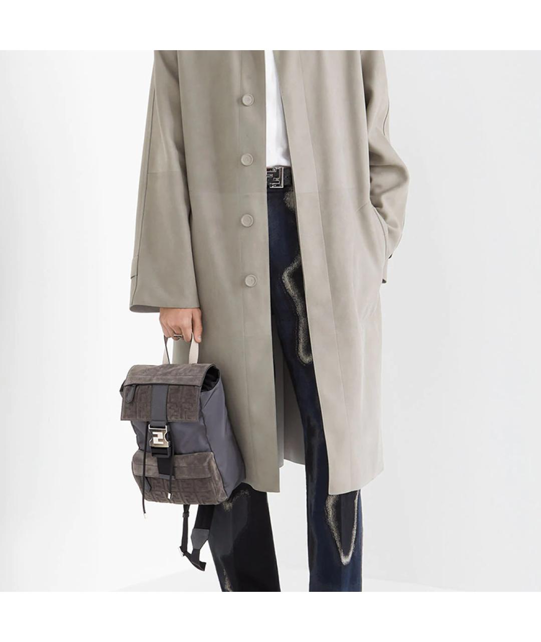 FENDI Черный кожаный ремень, фото 2