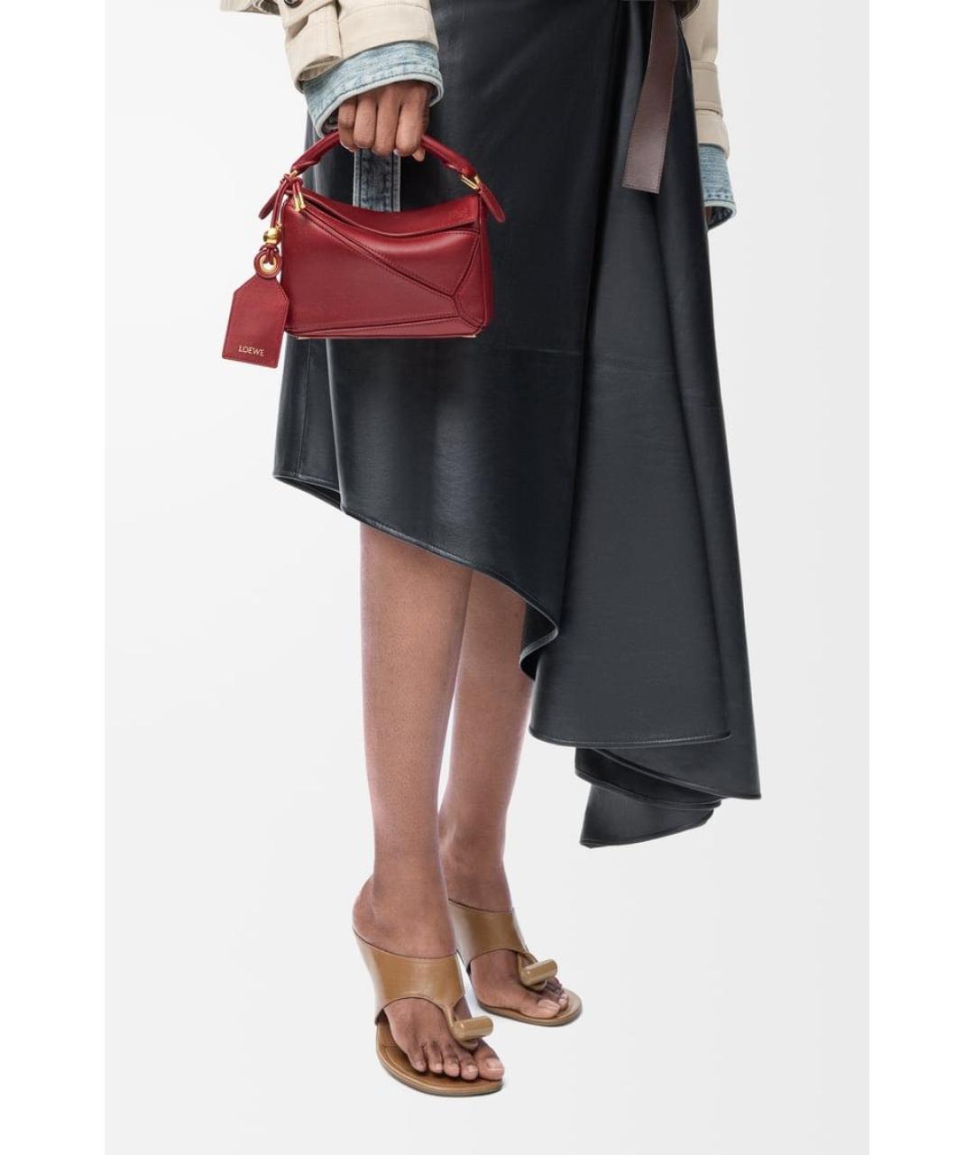 LOEWE Красная кожаная сумка через плечо, фото 2