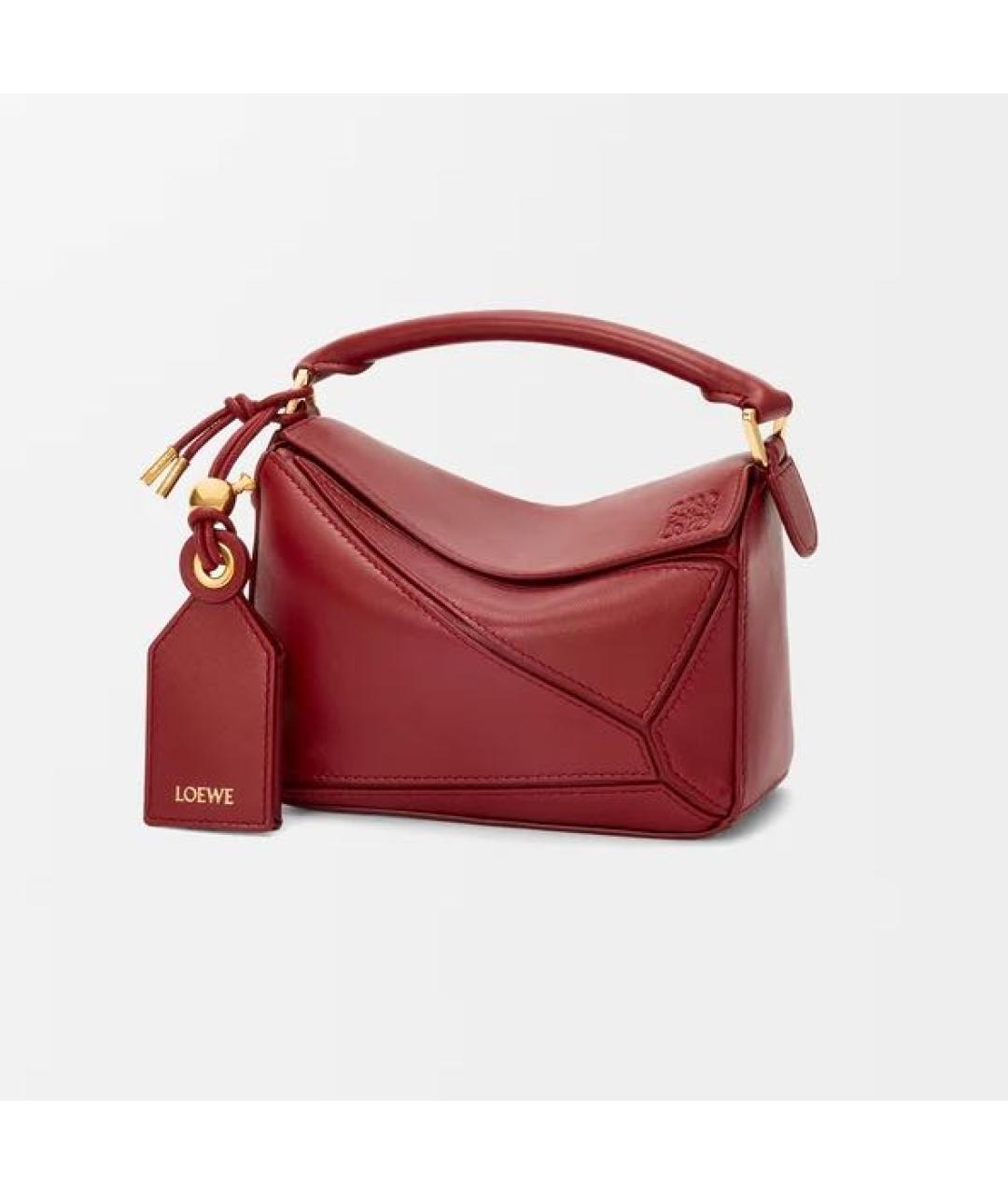 LOEWE Красная кожаная сумка через плечо, фото 6
