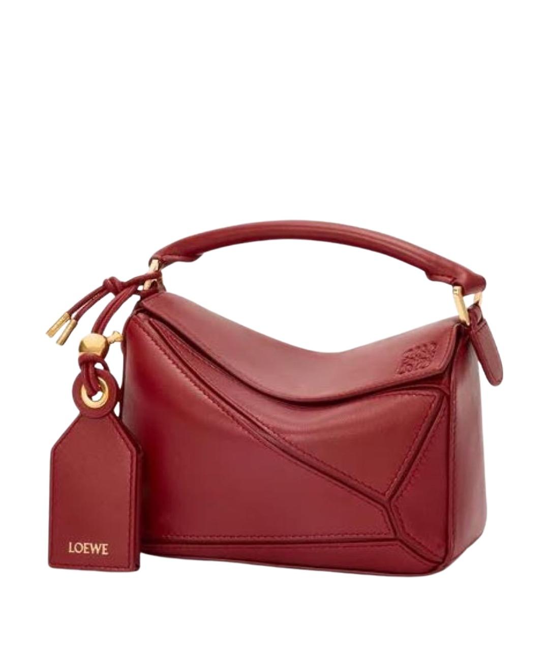 LOEWE Красная кожаная сумка через плечо, фото 1