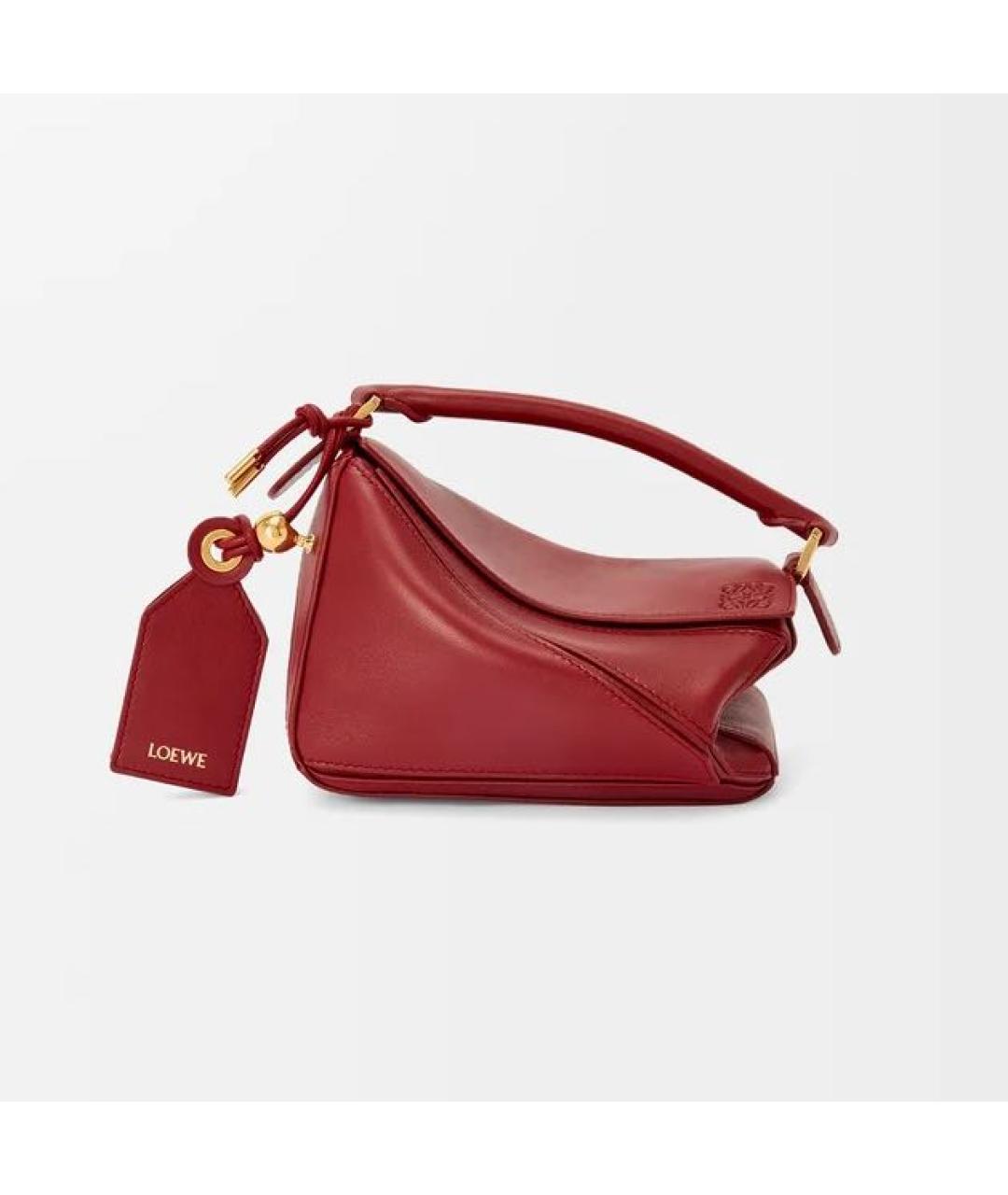 LOEWE Красная кожаная сумка через плечо, фото 4