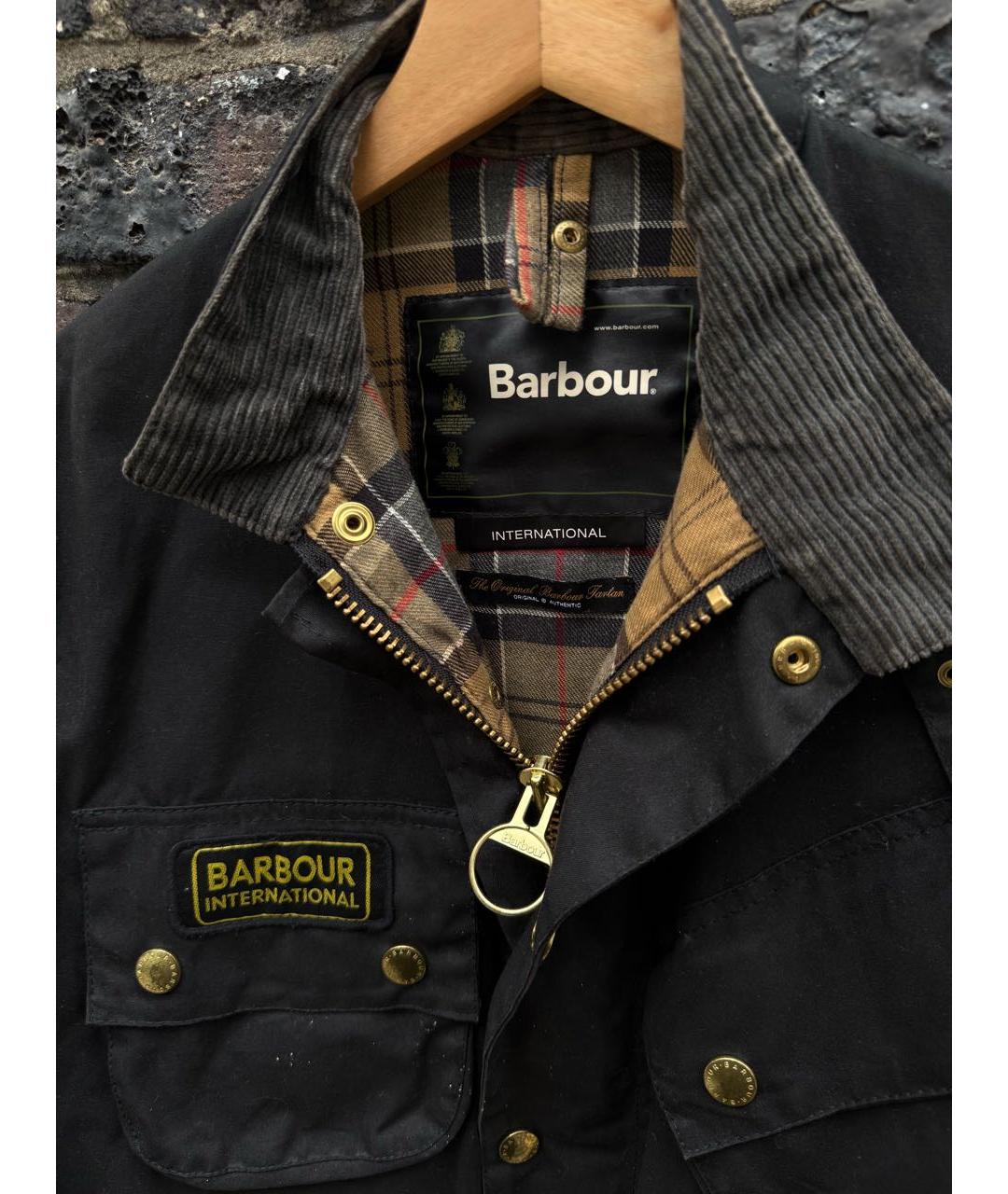 BARBOUR Черная хлопковая куртка, фото 6