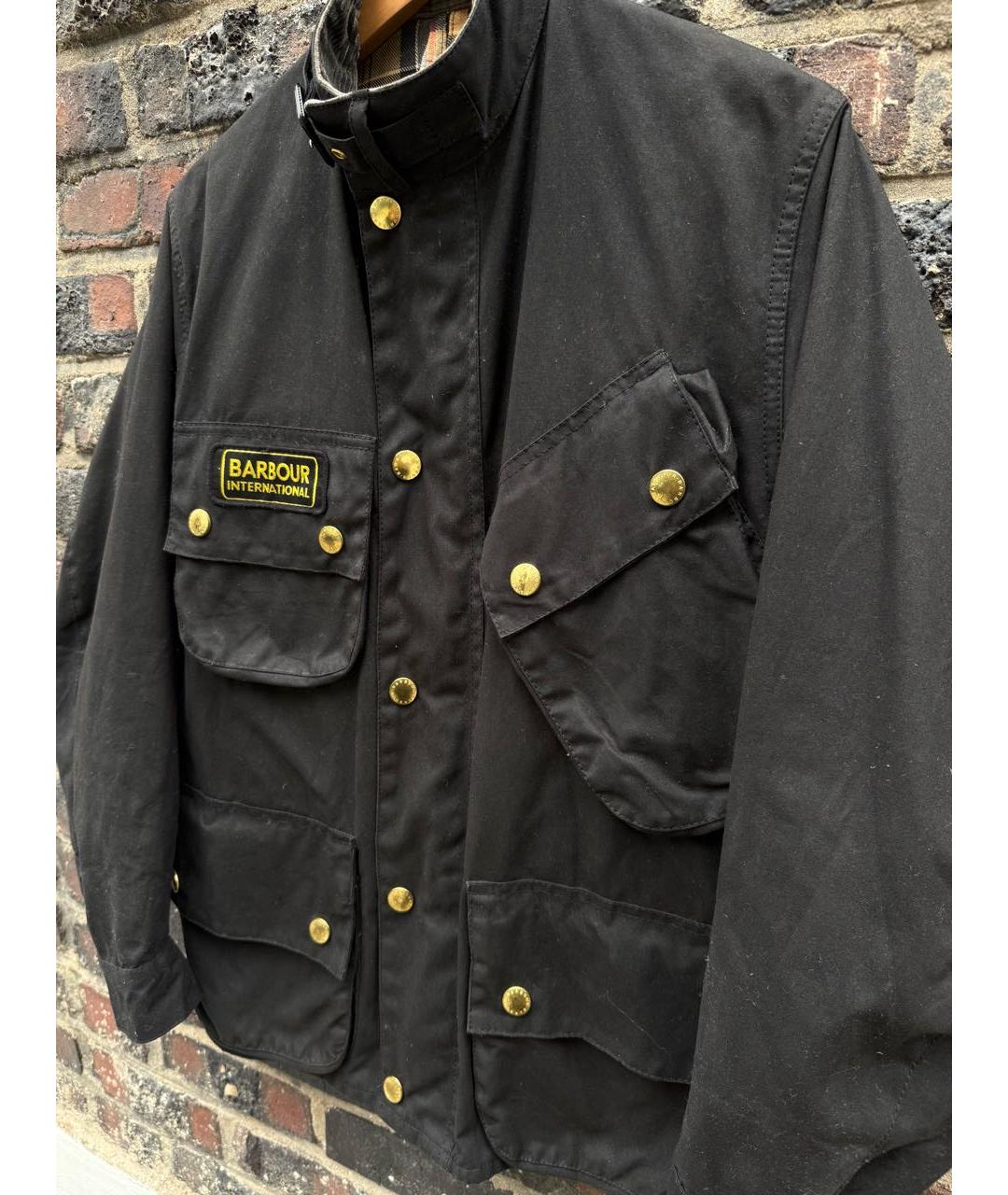 BARBOUR Черная хлопковая куртка, фото 5