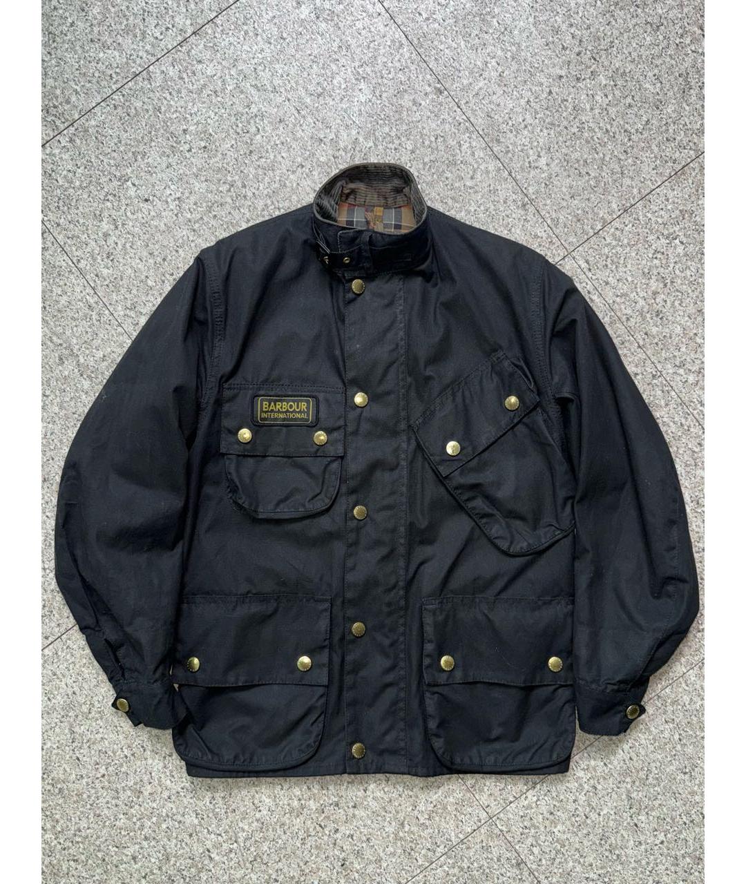 BARBOUR Черная хлопковая куртка, фото 9