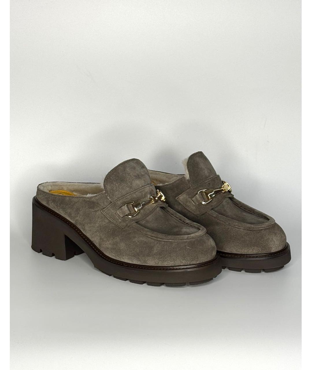 DOUCAL'S Серые замшевые сабо, фото 5