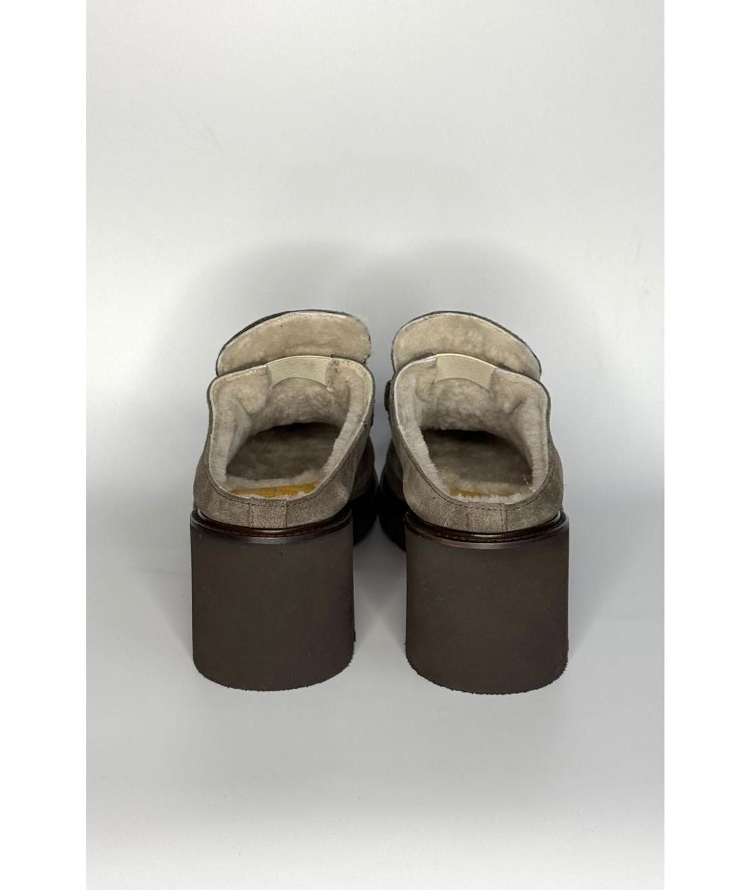 DOUCAL'S Серые замшевые сабо, фото 4