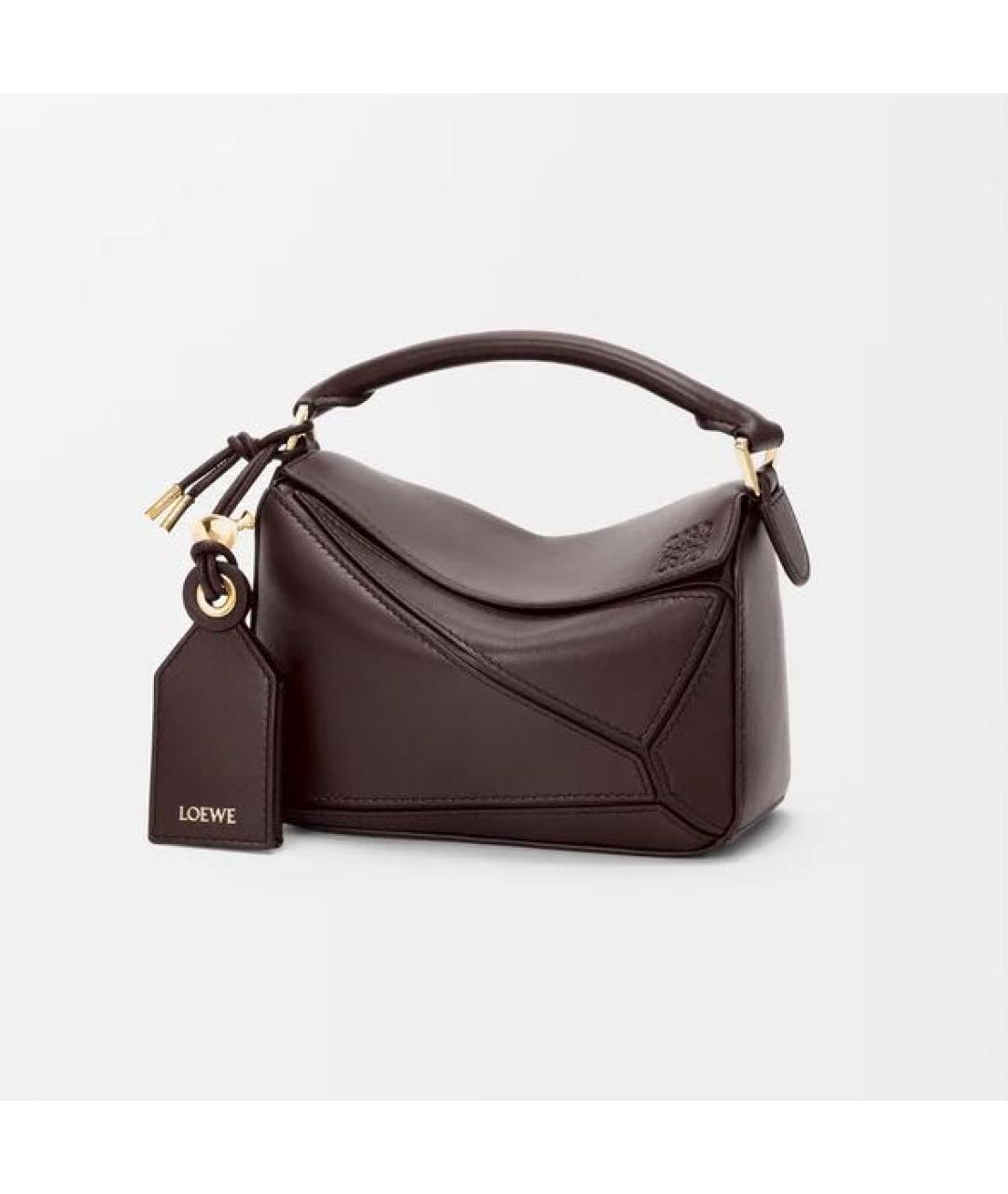 LOEWE Коричневая кожаная сумка через плечо, фото 6