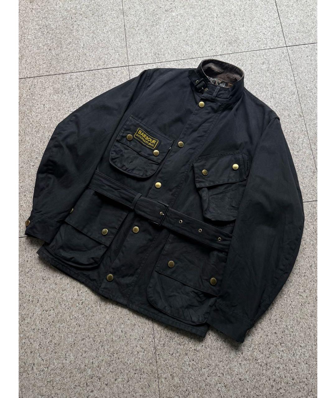 BARBOUR Черная хлопковая куртка, фото 2